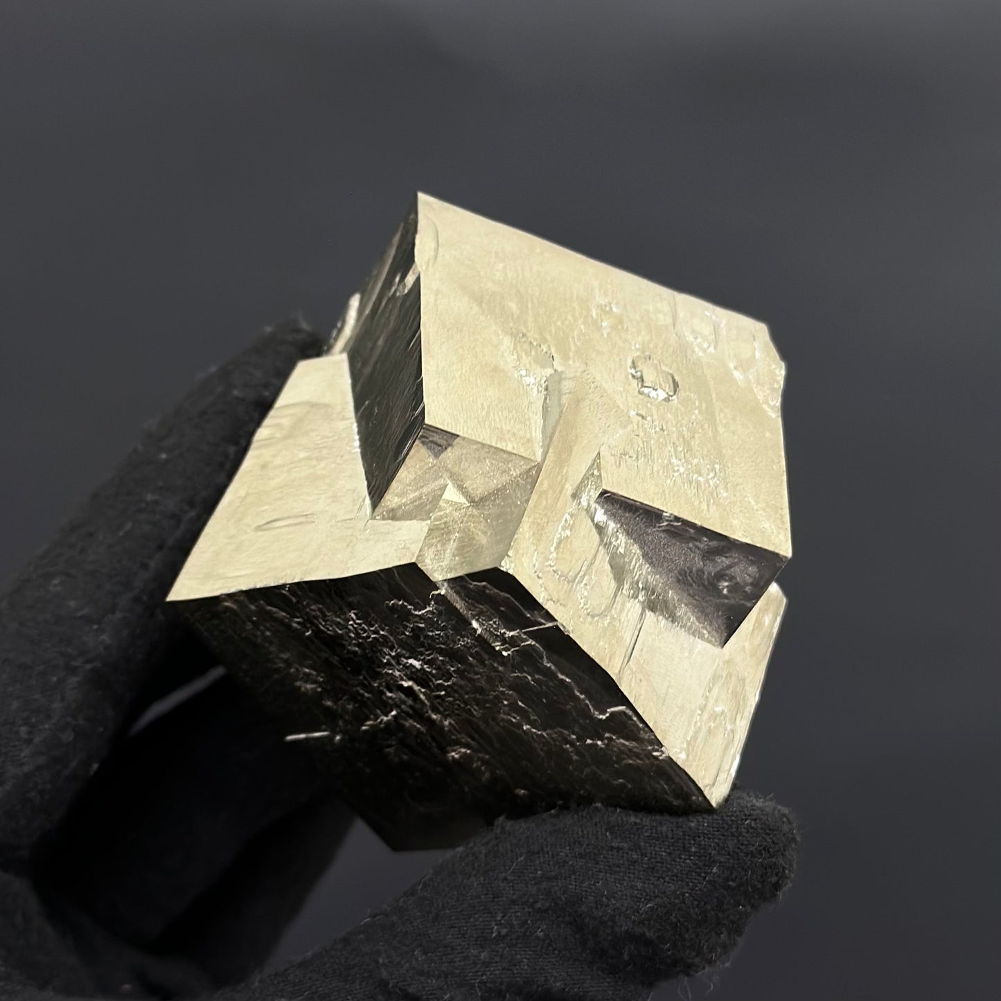 Intergrown Pyrite Cubes Specimen from Mina Ampliación A Victoria, Navajún, Spain.