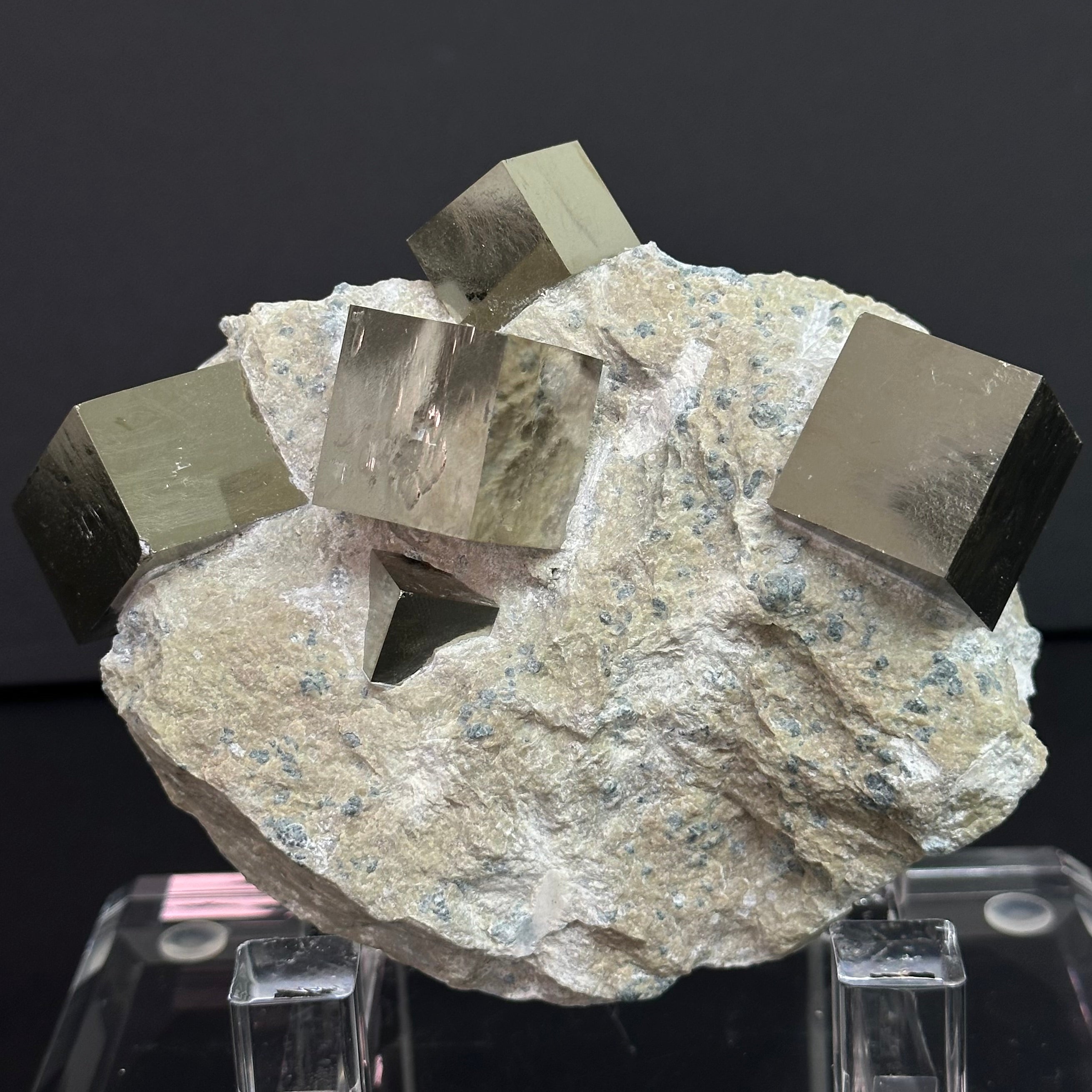 Collection Pyrite Specimen from Mina Ampliación A Victoria, Navajún, Spain.