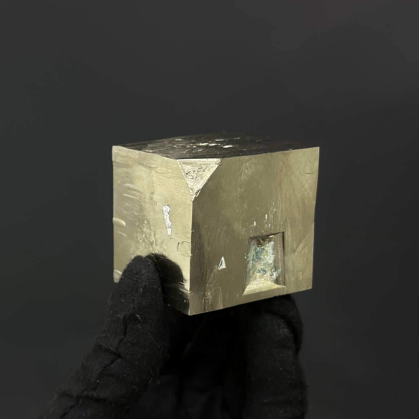 Single Cube Pyrite Specimen from Mina Ampliación A Victoria, Navajún, Spain