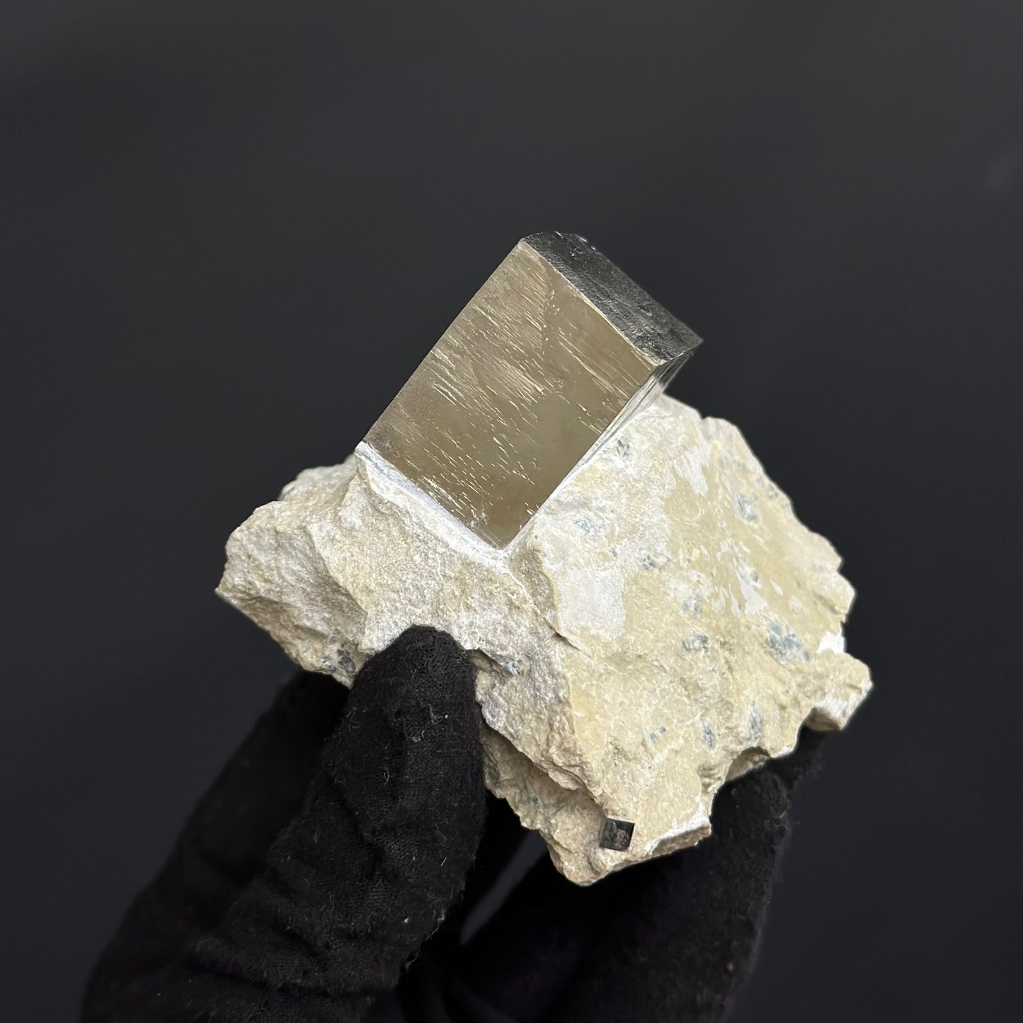 Rectangle on Matrix Pyrite Specimen from Mina Ampliación A Victoria, Navajún, Spain.