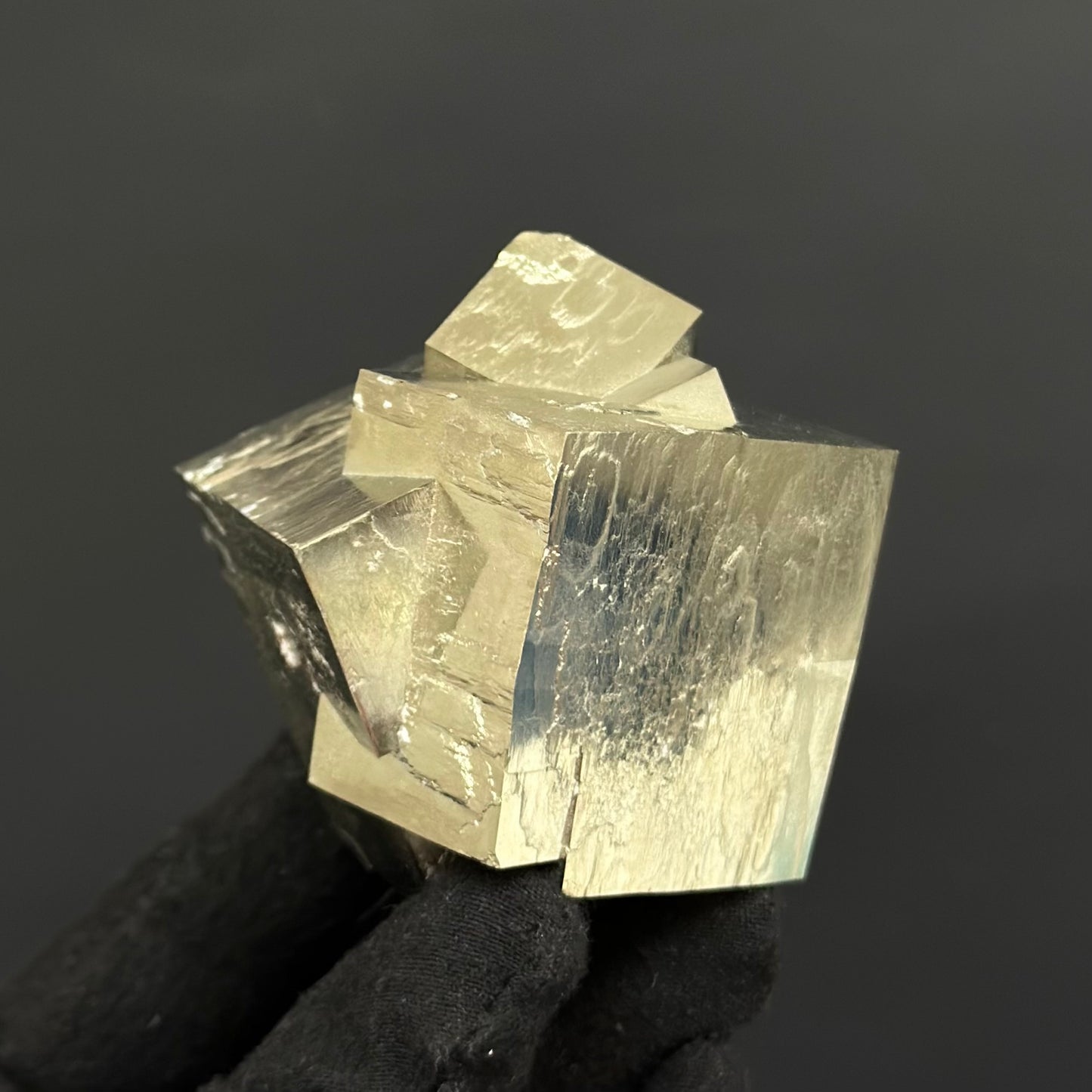 Intergrown Pyrite Cubes Specimen from Mina Ampliación A Victoria, Navajún, Spain.