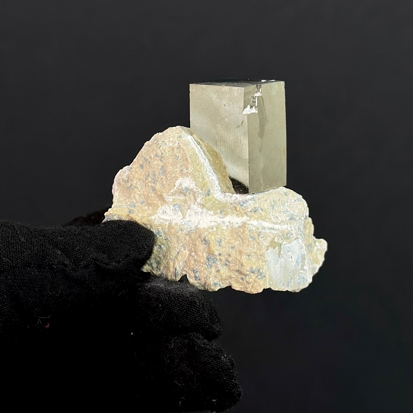 Rectangle on Matrix Pyrite from Mina Ampliación A Victoria, Navajún, Spain.