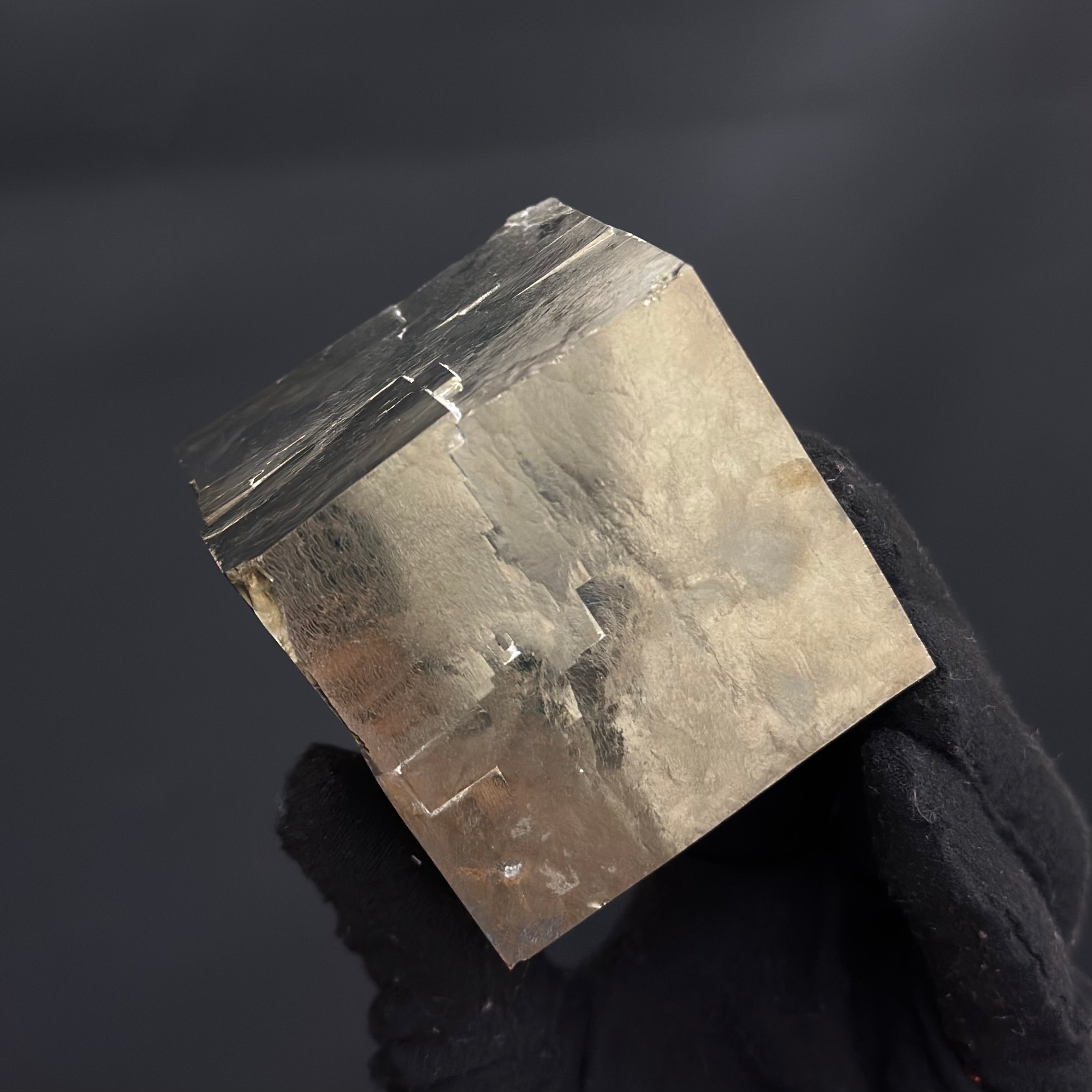 Single Cube Pyrite Specimen from Mina Ampliación A Victoria, Navajún, Spain.