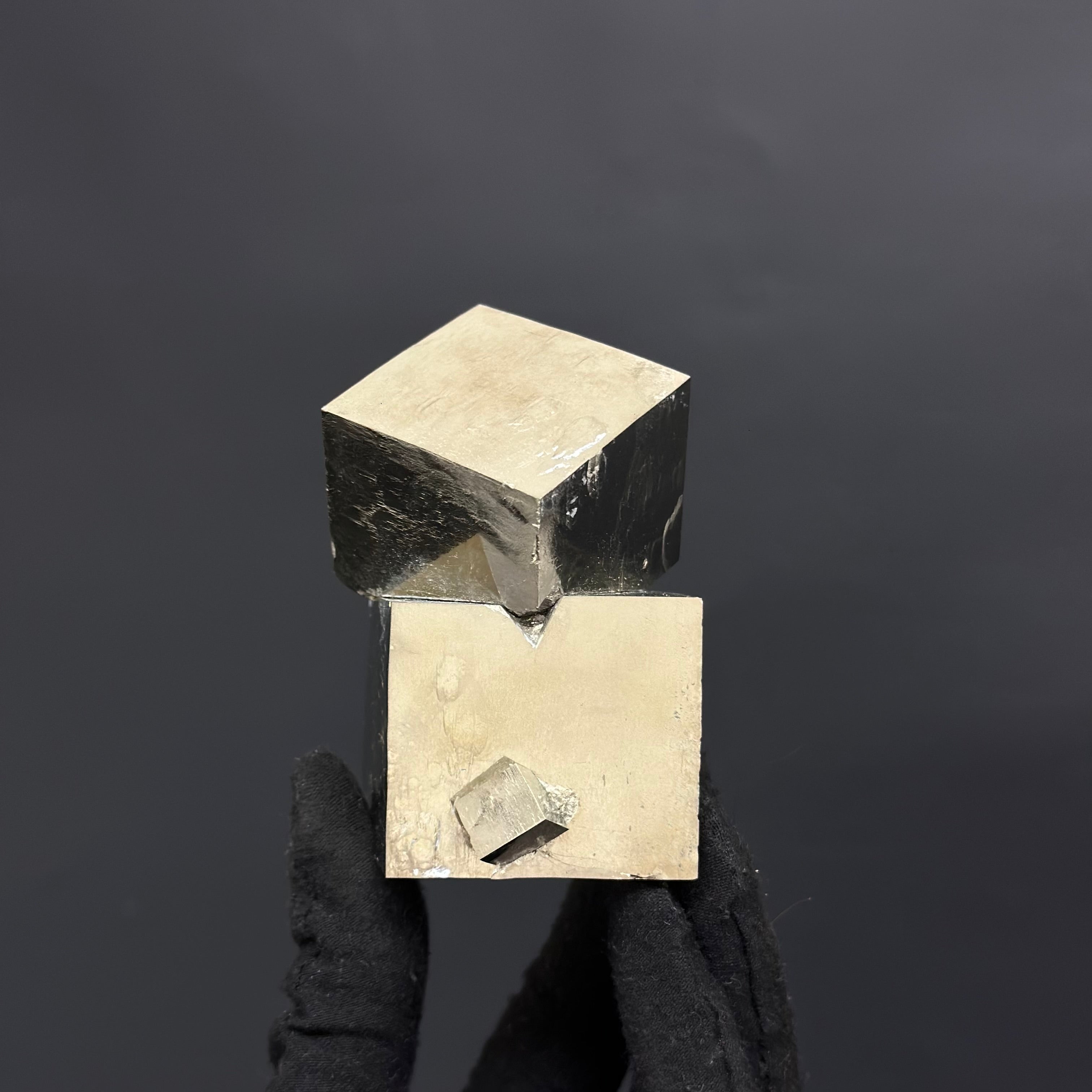 Cluster Pyrite Cubes Specimen from Mina Ampliación A Victoria, Navajún, Spain.