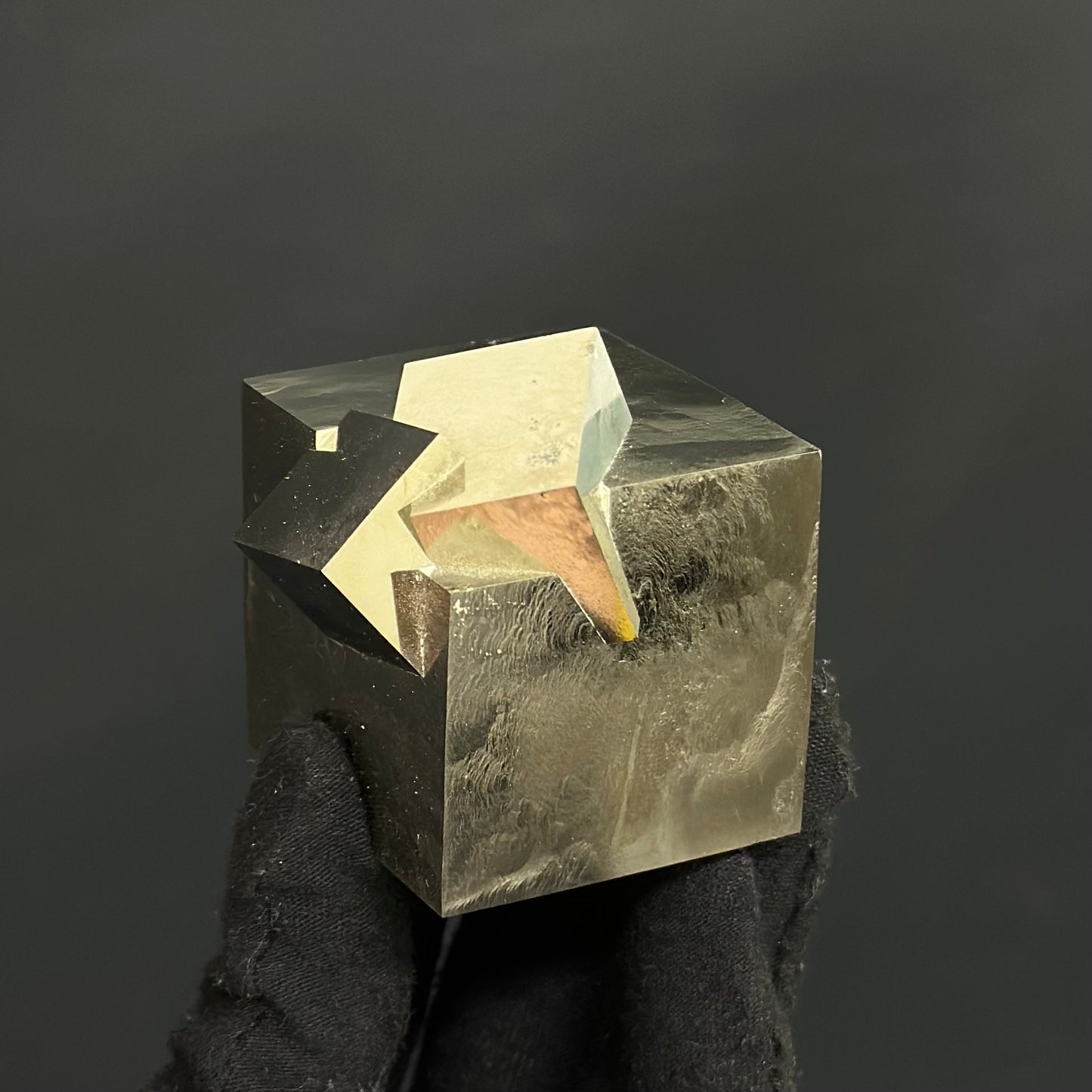 COLLECTION Pyrite Cube from Mina Ampliación A Victoria, Navajún, Spain.