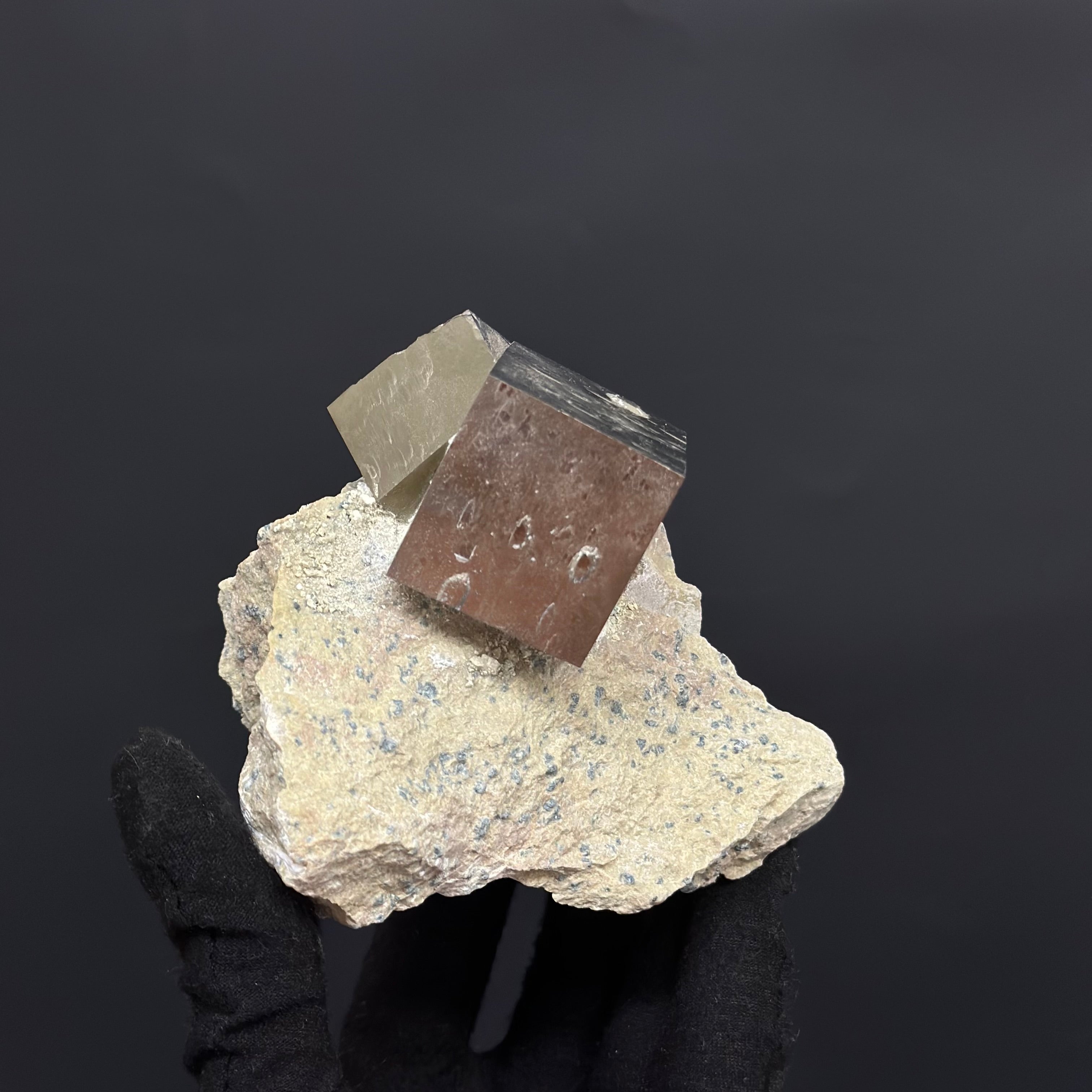 Intergrown on Matrix Pyrite Cubes Specimen from Mina Ampliación A Victoria, Navajún, Spain.