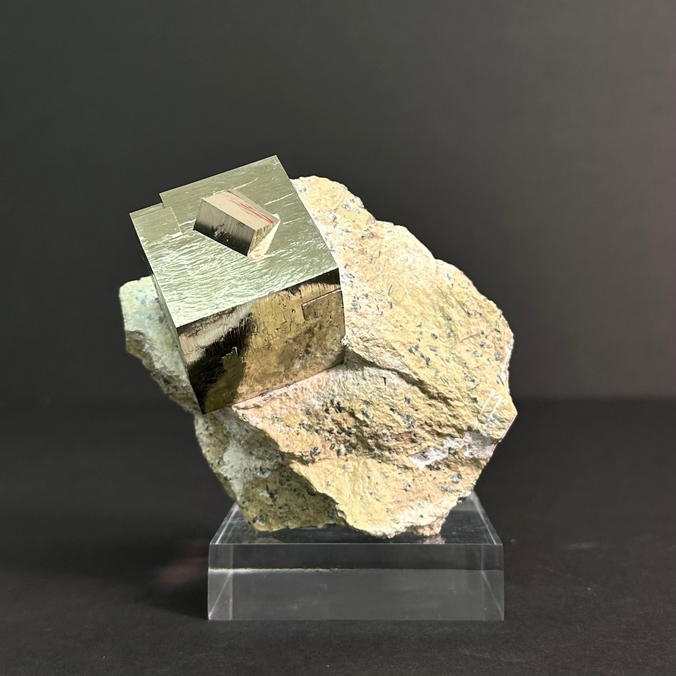 Pyrite Intergrown Specimen on Matrix from Mina Ampliación A Victoria, Navajún, La Rioja, Spain