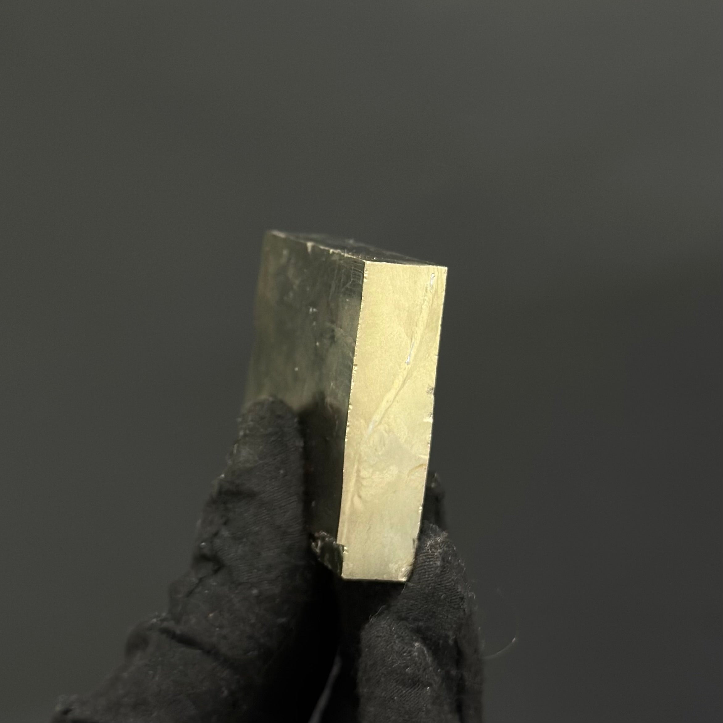 Rectangular Pyrite Specimen from Mina Ampliación A Victoria, Navajún, Spain.