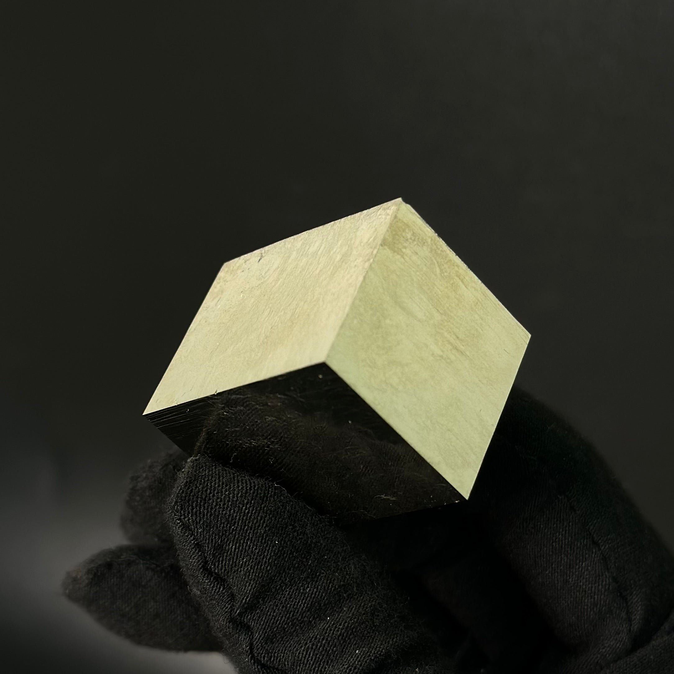 Single Cube Pyrite Specimen from Mina Ampliación A Victoria, Navajún, Spain.