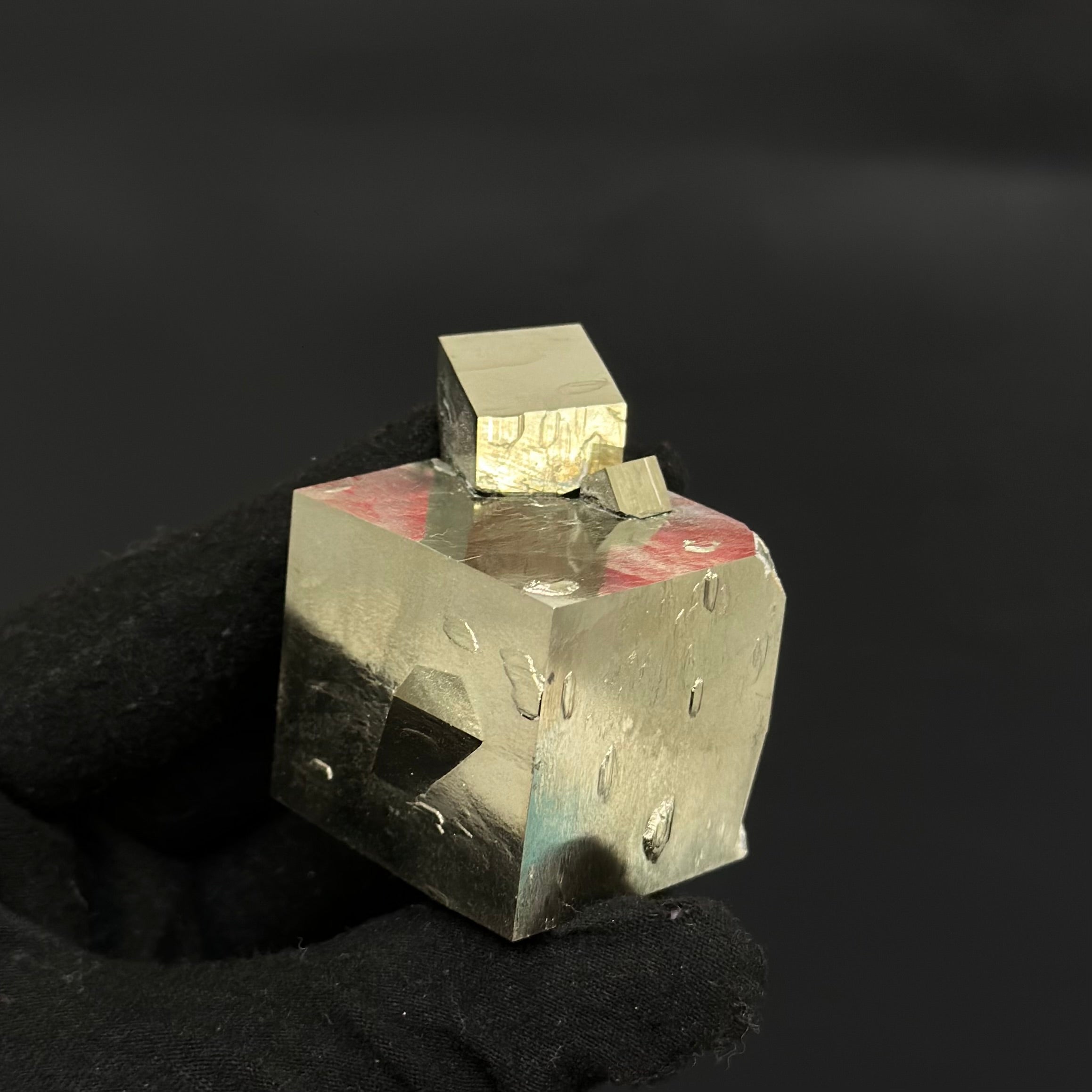 Cluster Pyrite Cube Specimen from Mina Ampliación A Victoria, Navajún, Spain.