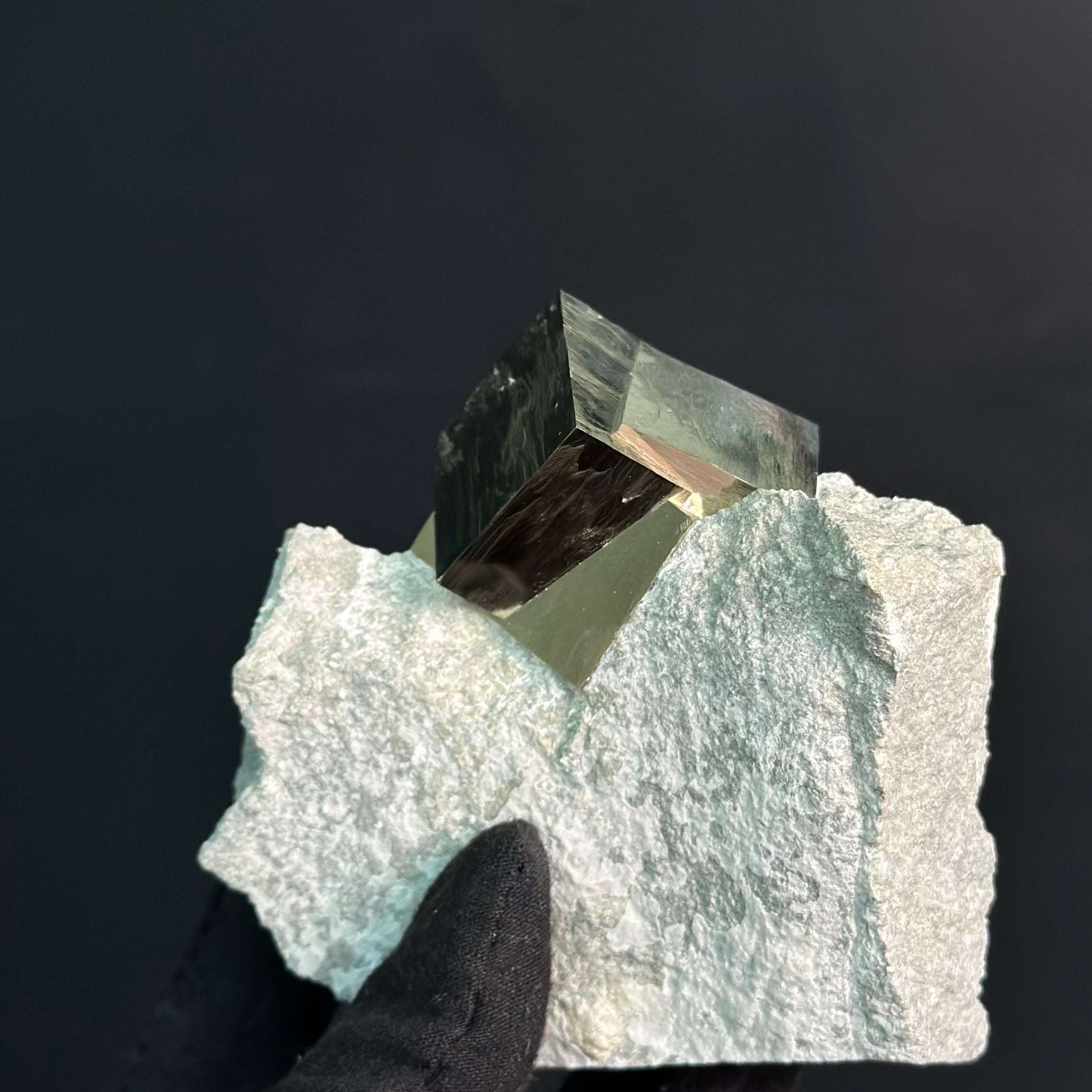 Intergrown Pyrite on Matrix from Mina Ampliación A Victoria, Navajún, Spain