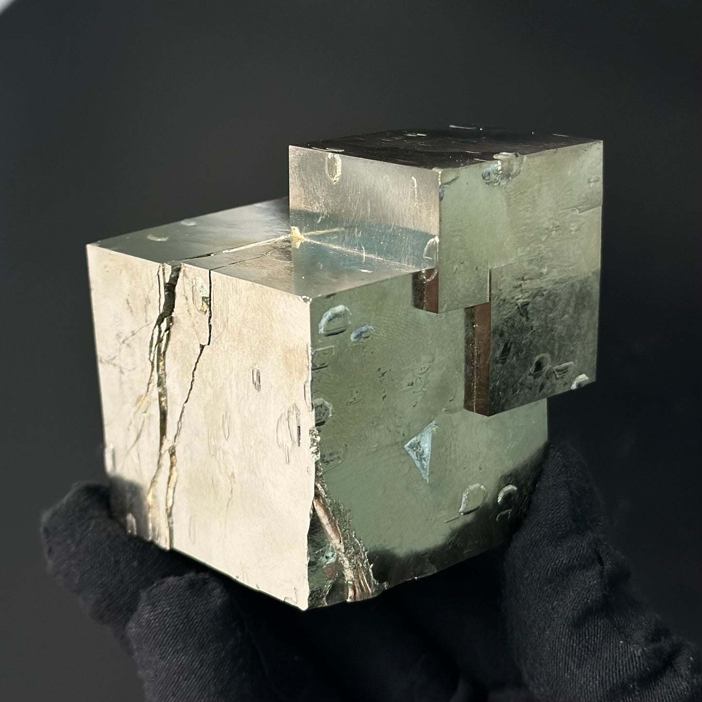 Intergrown Pyrite Cubes Specimen from Mina Ampliación A Victoria, Navajún, Spain.