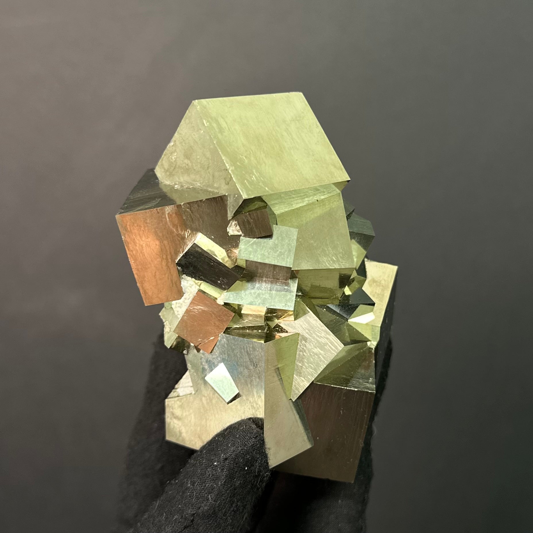 Ingrown Cubic Pyrite with Damage from Mina Ampliación A Victoria, Navajún, Spain.