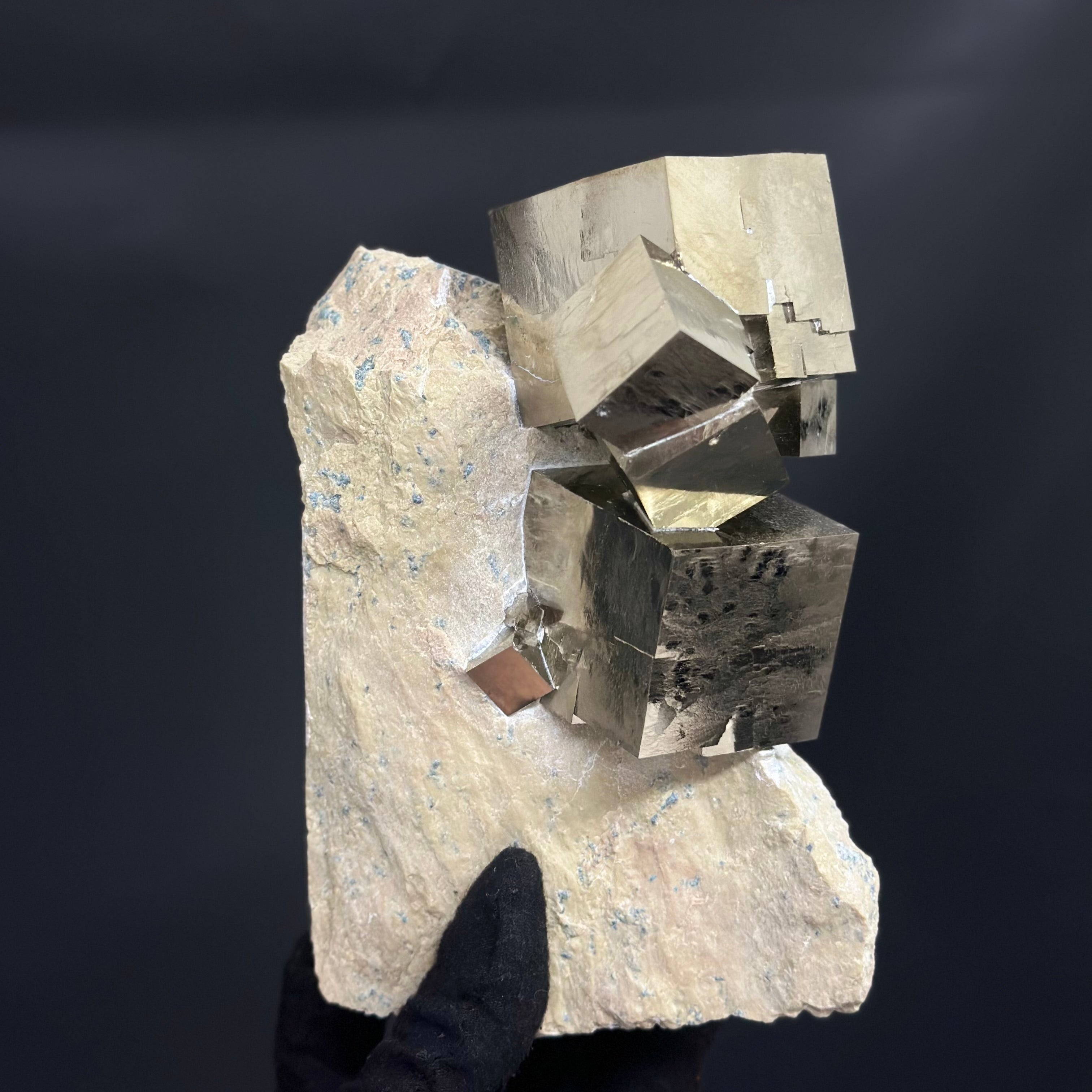 Collection Pyrite Specimen from Mina Ampliación A Victoria, Navajún, Spain.