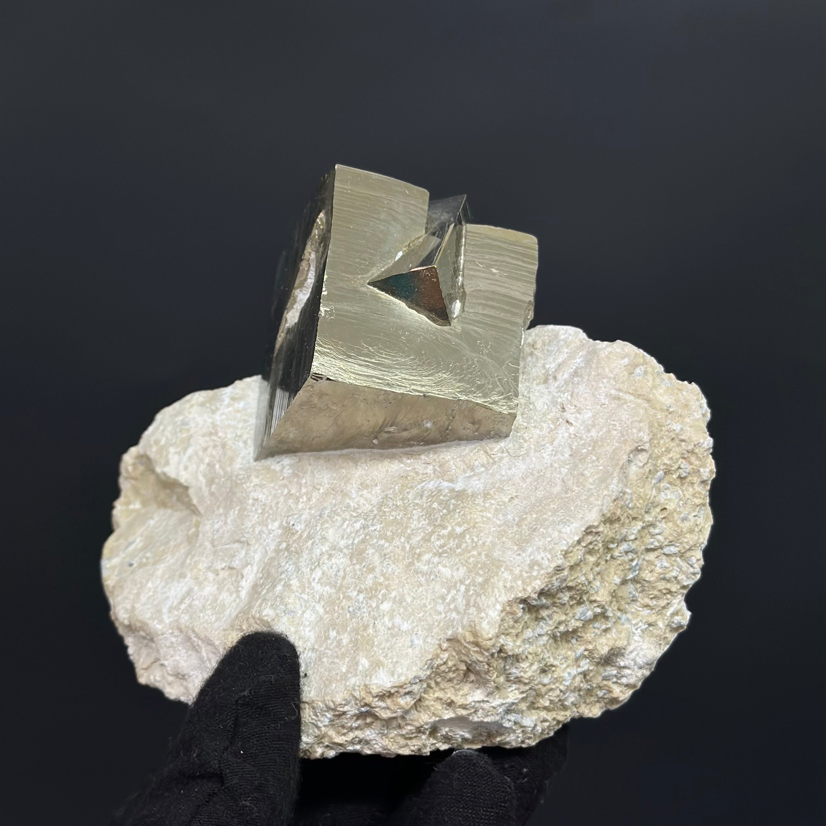 Unique Intergrown Pyrite on Matrix, from Mina Ampliación A Victoria, Navajún, Spain