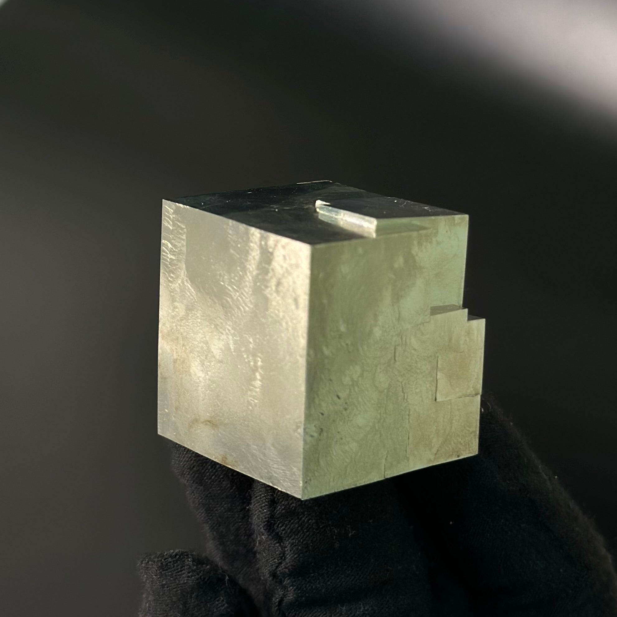 Single Cube Pyrite Specimen from Mina Ampliación A Victoria, Navajún, Spain.