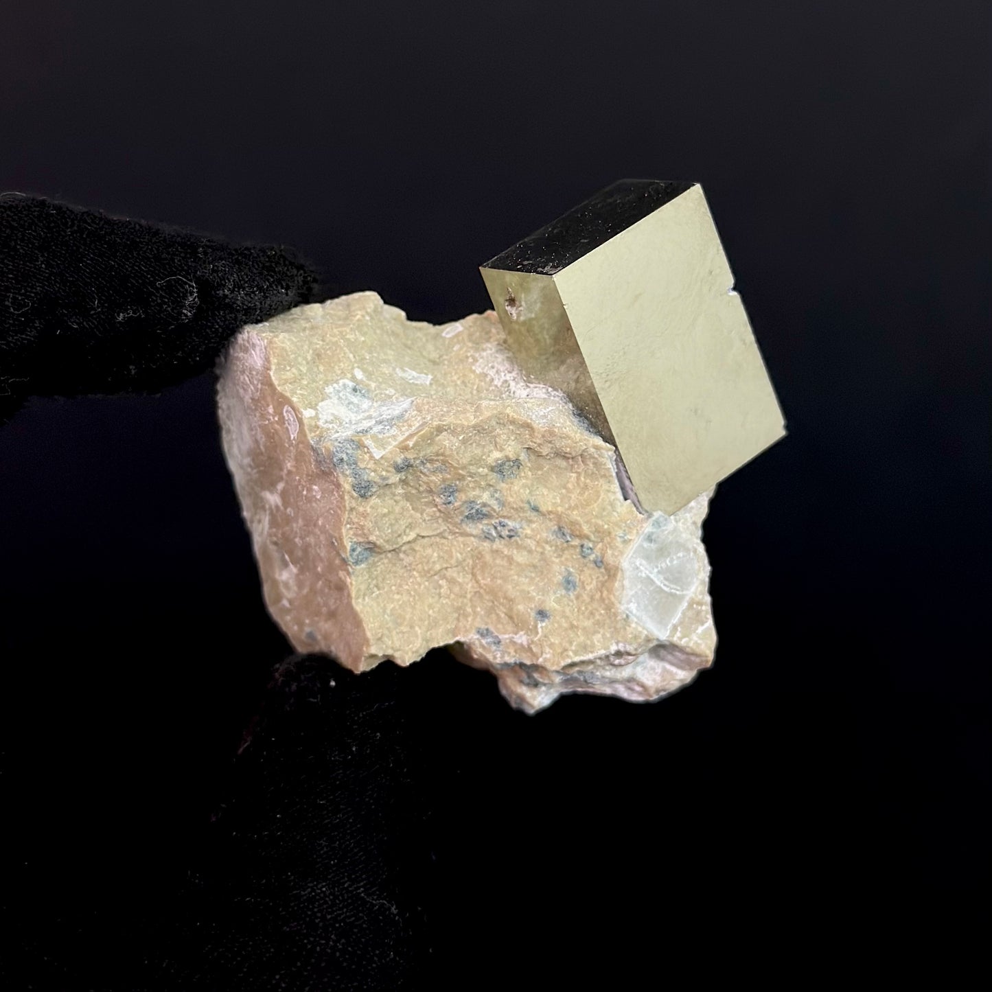 Rectangle on Matrix Pyrite from Mina Ampliación A Victoria, Navajún, Spain.