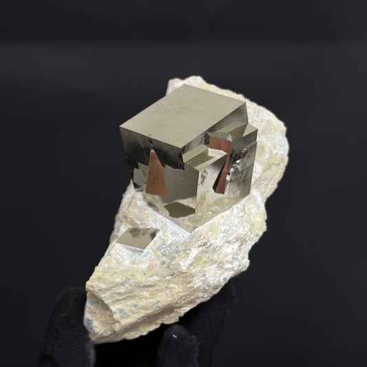 Intergrown on Matrix Pyrite Specimen from Mina Ampliación A Victoria, Navajún, Spain.