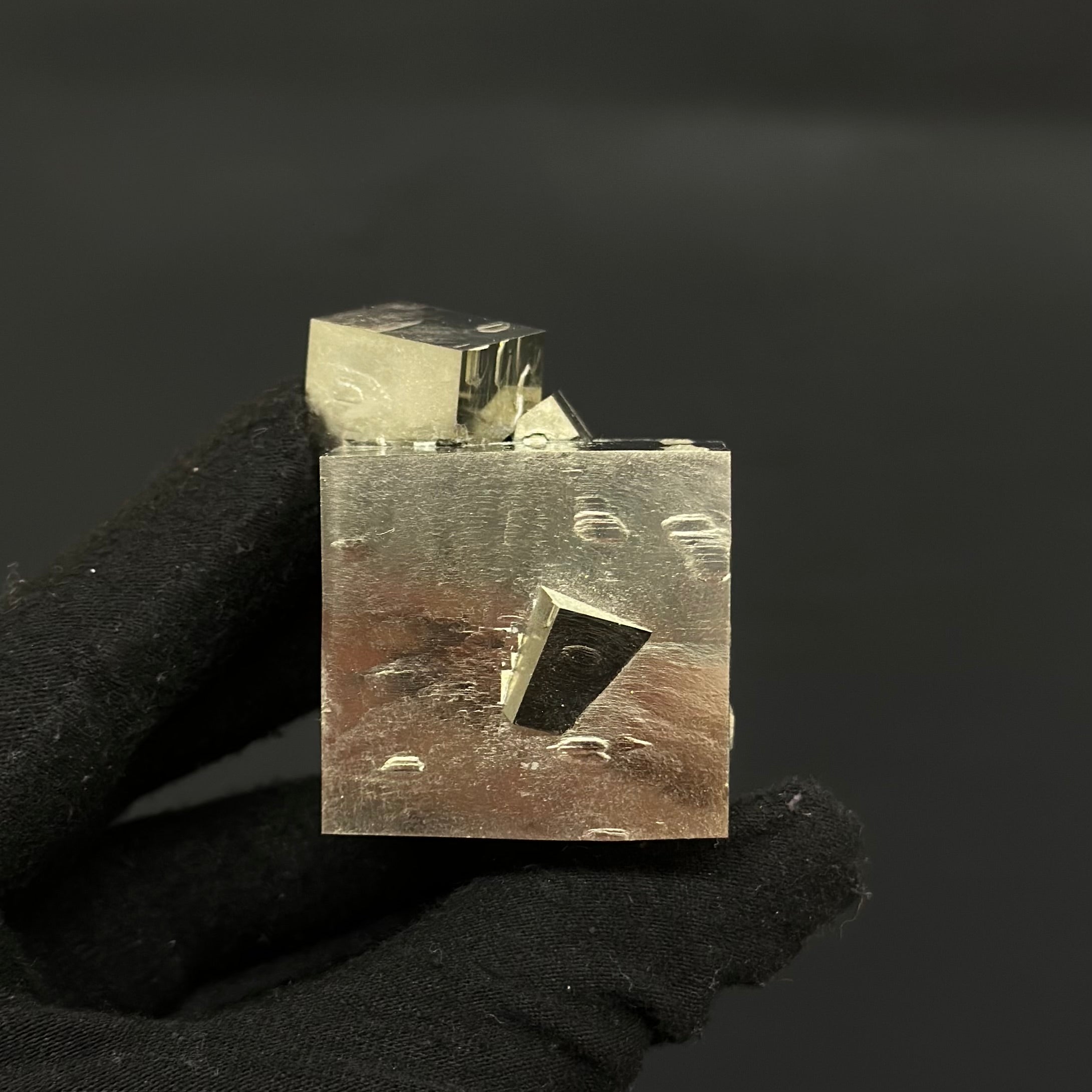 Cluster Pyrite Cube Specimen from Mina Ampliación A Victoria, Navajún, Spain.