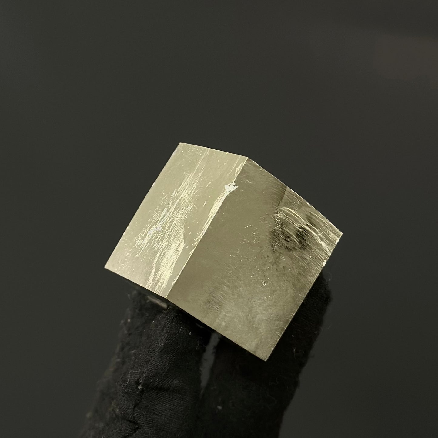 Perfect Pyrite Cube from Mina Ampliación A Victoria, Navajún, Spain.