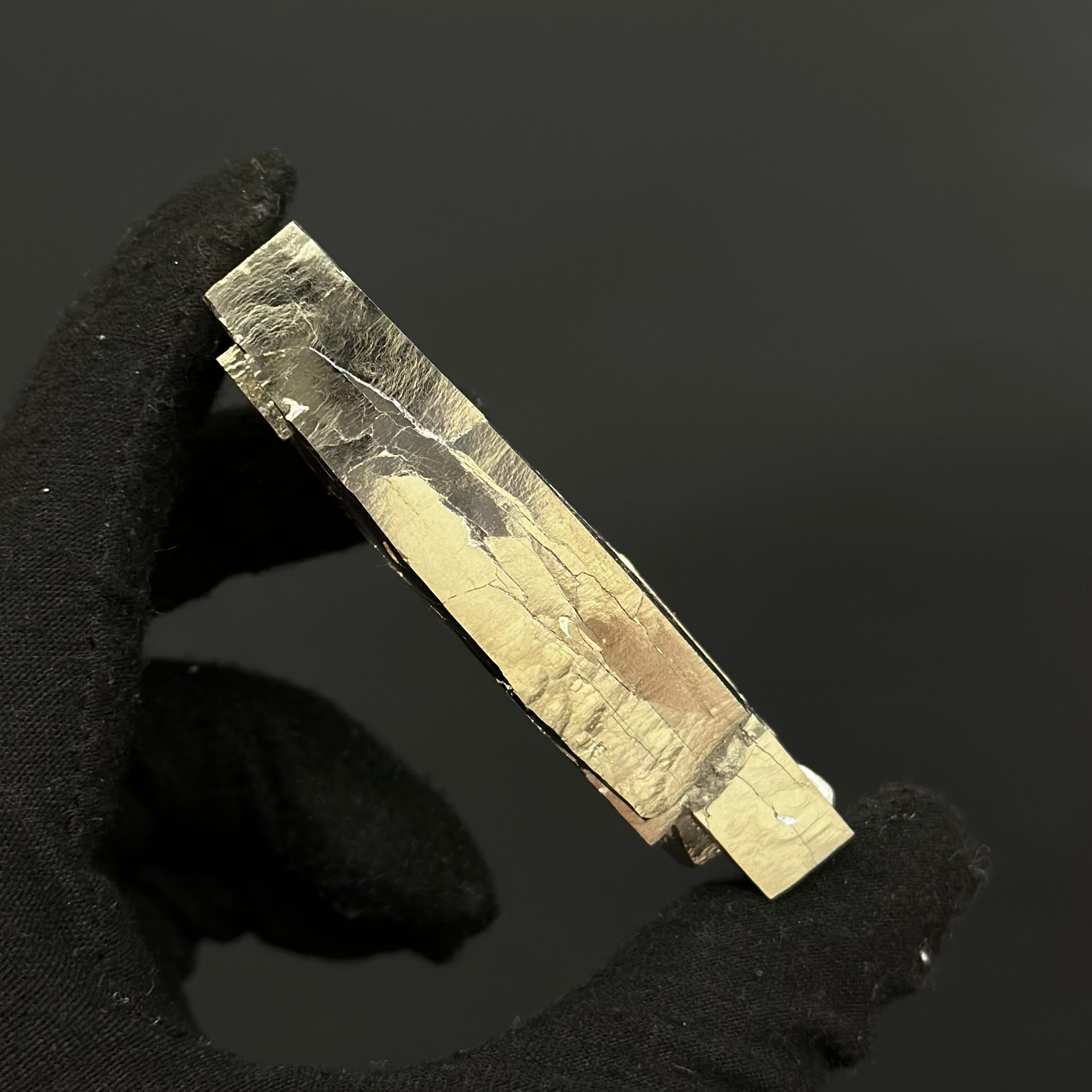 Rectangular Pyrite Specimen from Mina Ampliación A Victoria, Navajún, Spain.