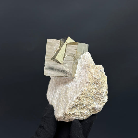 Unique Intergrown Pyrite on Matrix, from Mina Ampliación A Victoria, Navajún, Spain