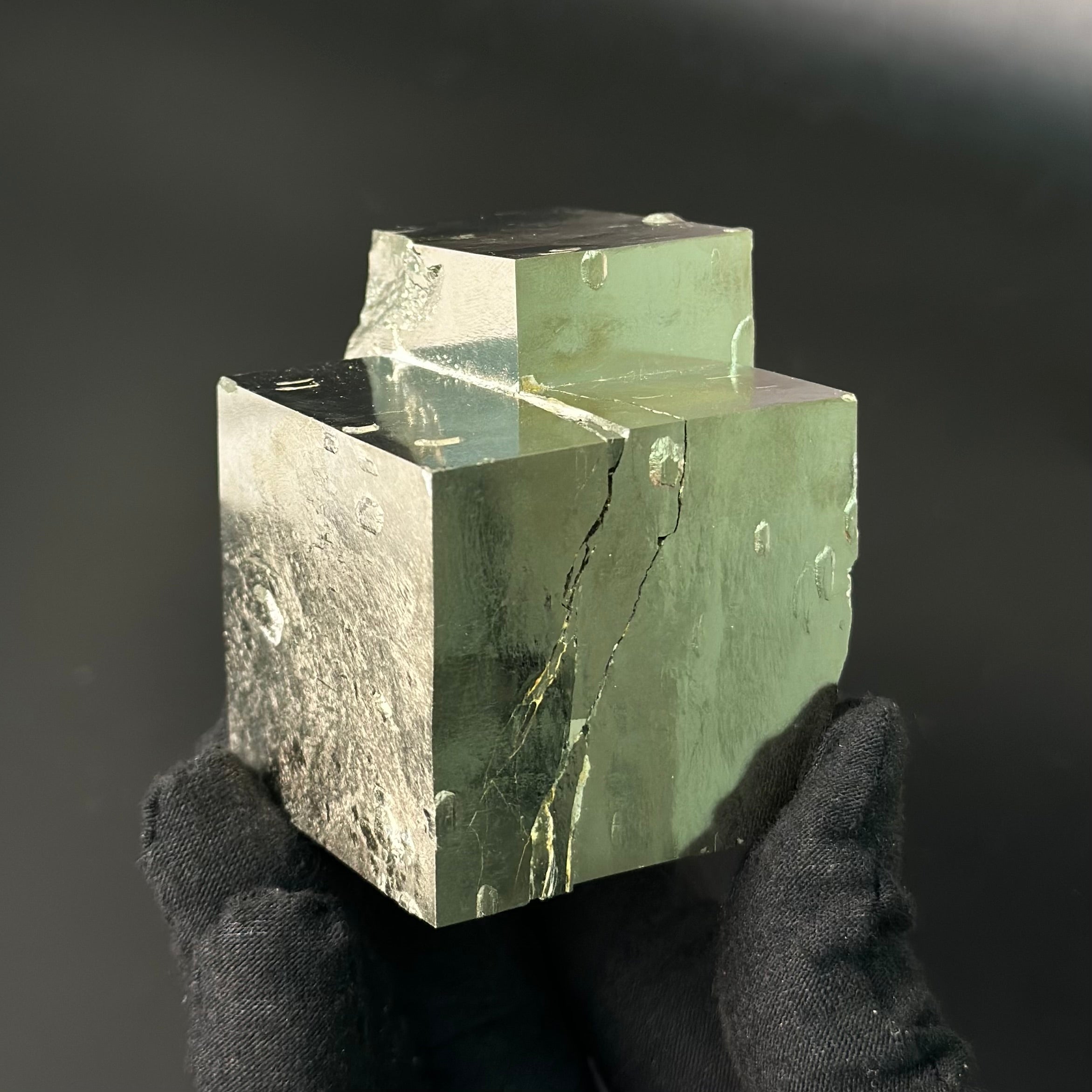 Intergrown Pyrite Cubes Specimen from Mina Ampliación A Victoria, Navajún, Spain.