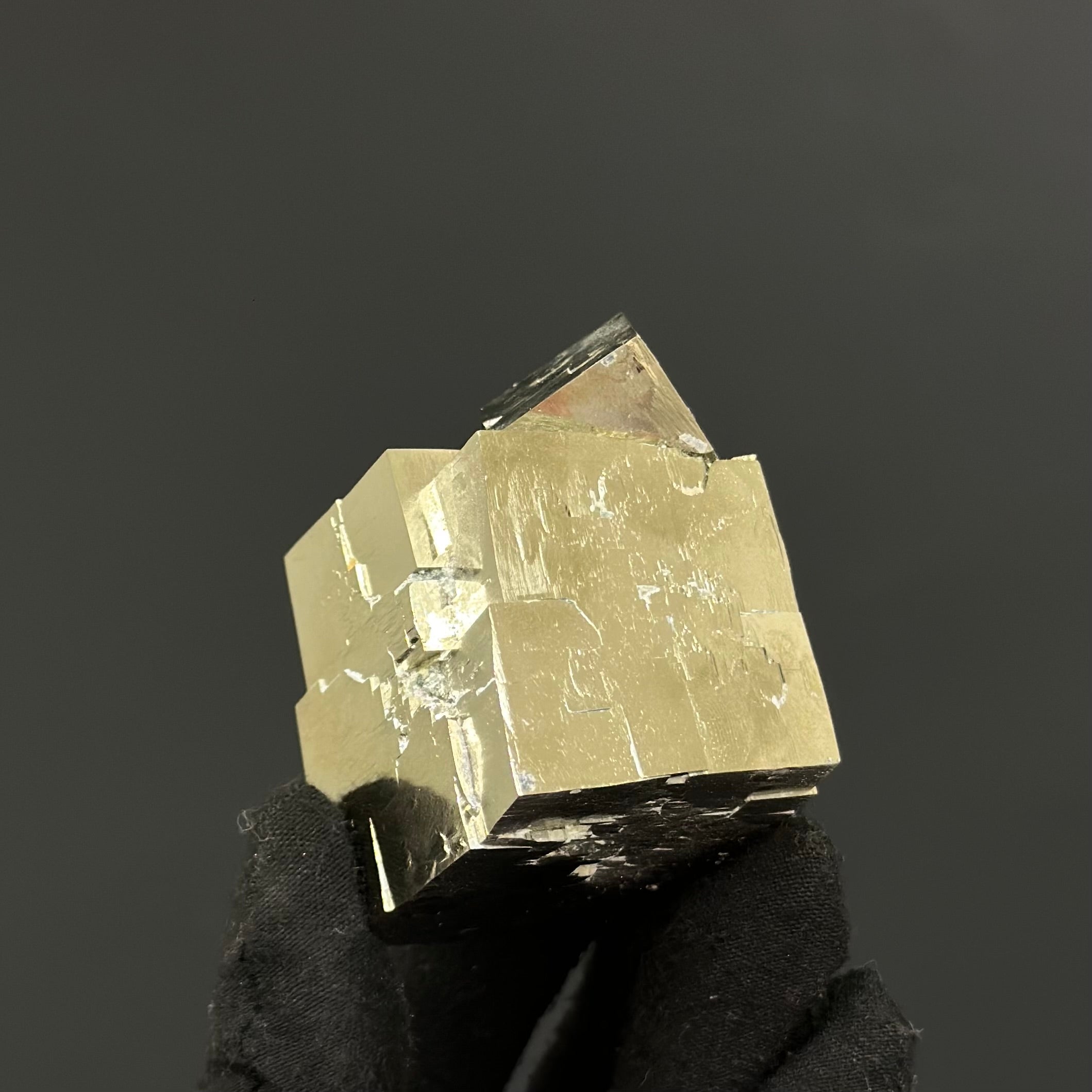 Cluster Pyrite Cube Specimen from Mina Ampliación A Victoria, Navajún, Spain.