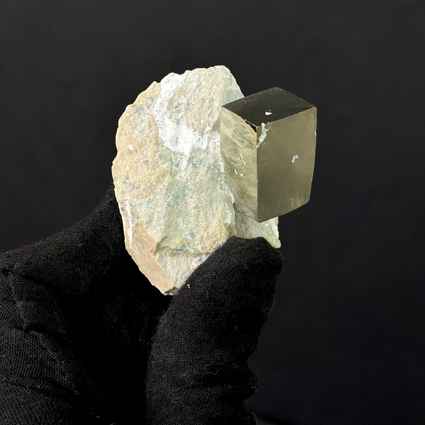 Rectangle on Matrix Pyrite from Mina Ampliación A Victoria, Navajún, Spain.