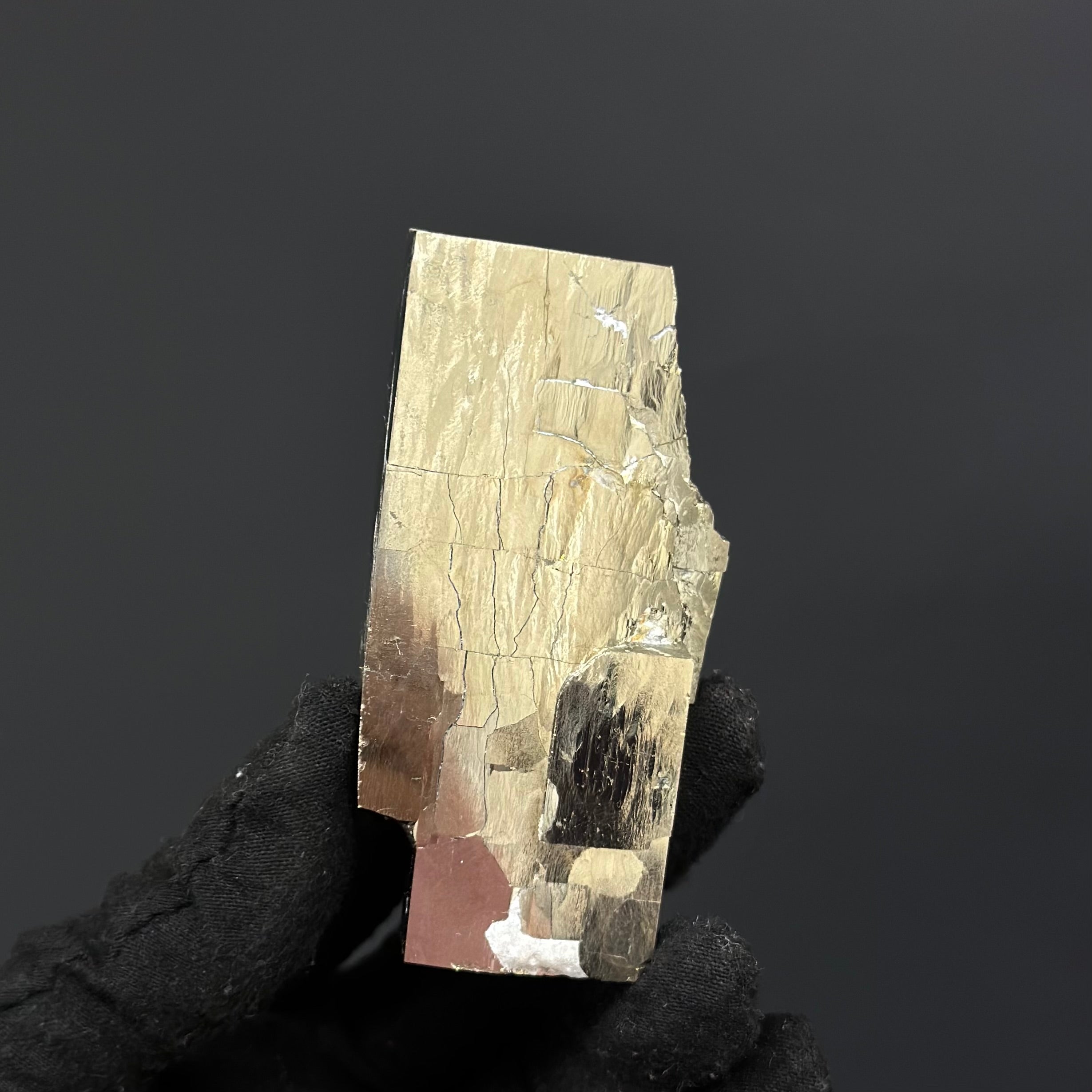 Rectangular Pyrite Specimen from Mina Ampliación A Victoria, Navajún, Spain.