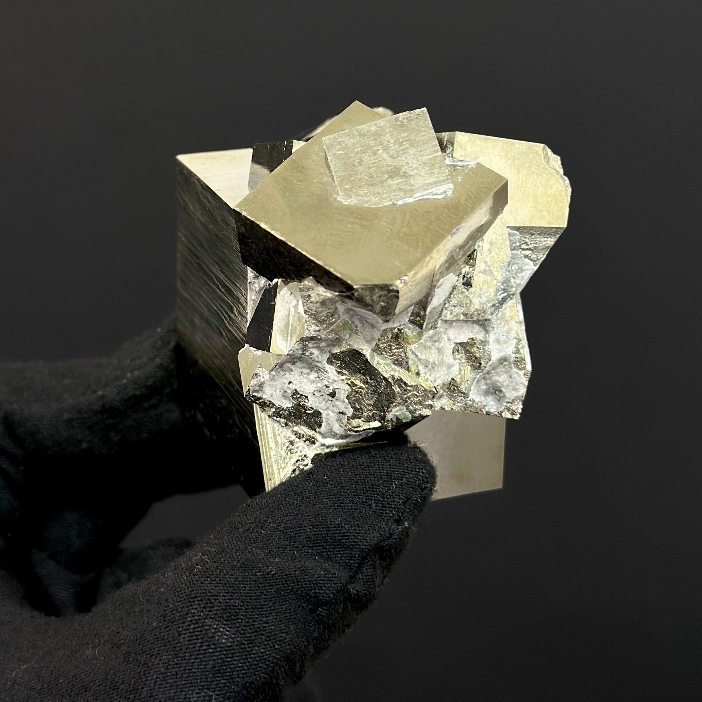 Intergrown Pyrite Specimen from Mina Ampliación A Victoria, Navajún, Spain.