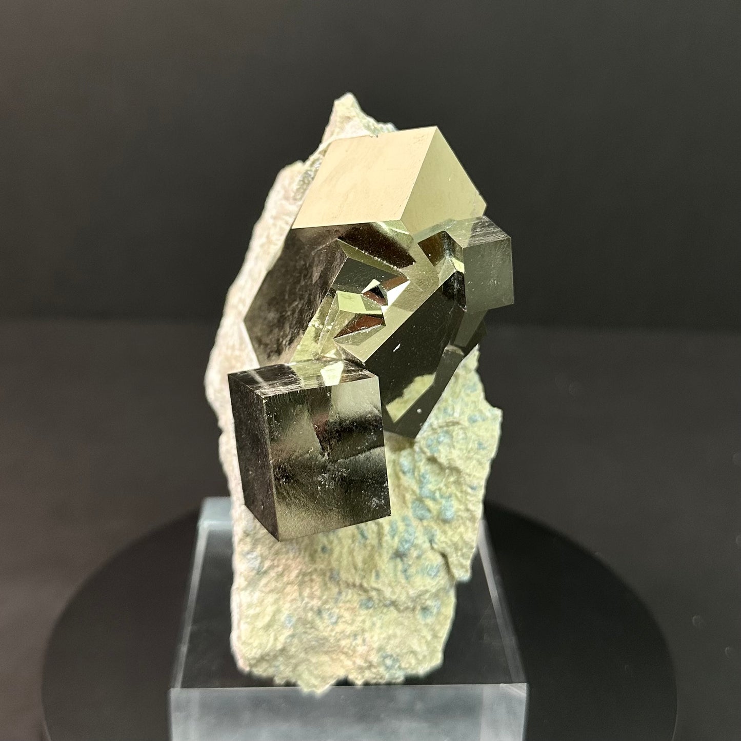 Collection Pyrite Intergrown Apecimen from Mina Ampliación A Victoria, Navajún, Spain.