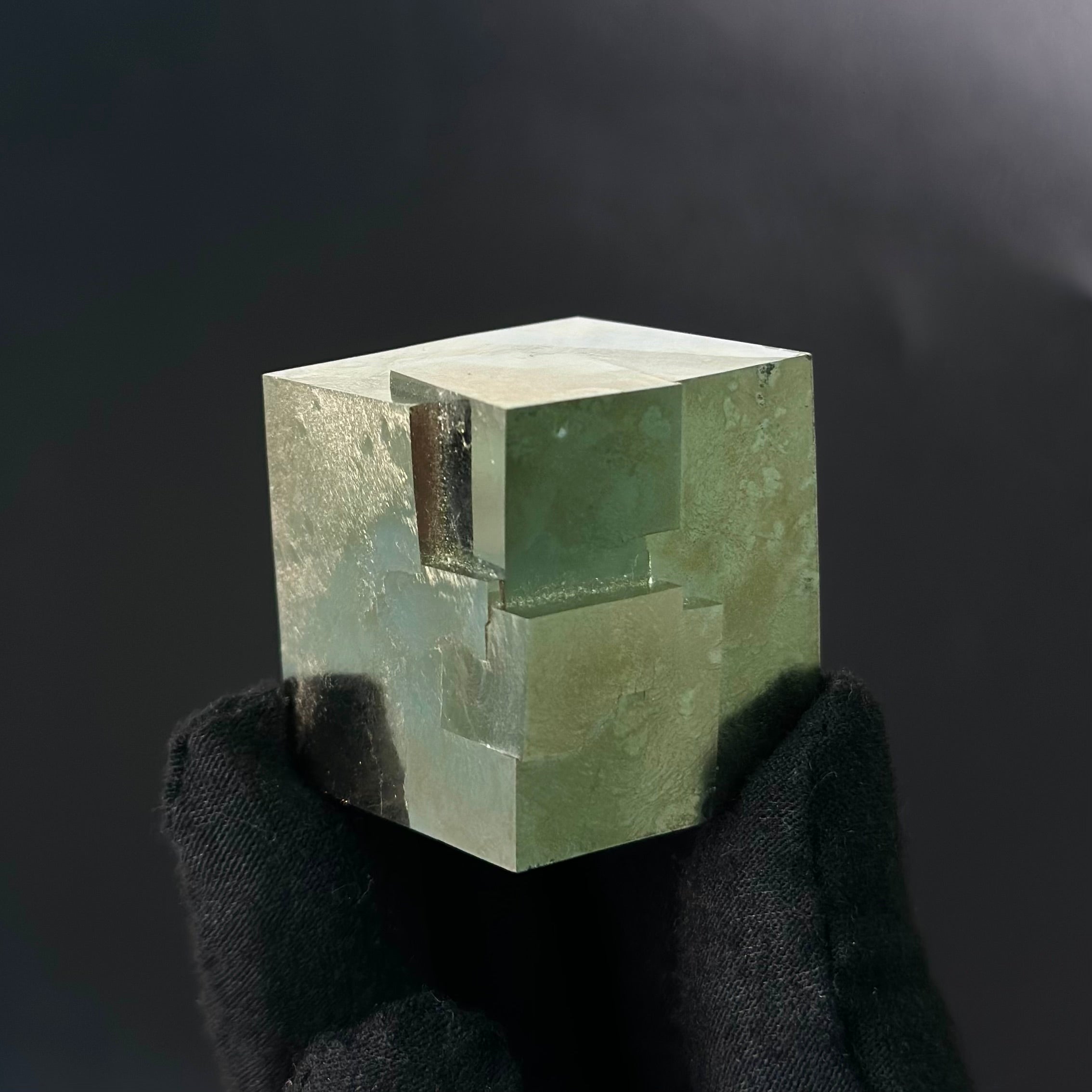 Single Cube Pyrite Specimen from Mina Ampliación A Victoria, Navajún, Spain.