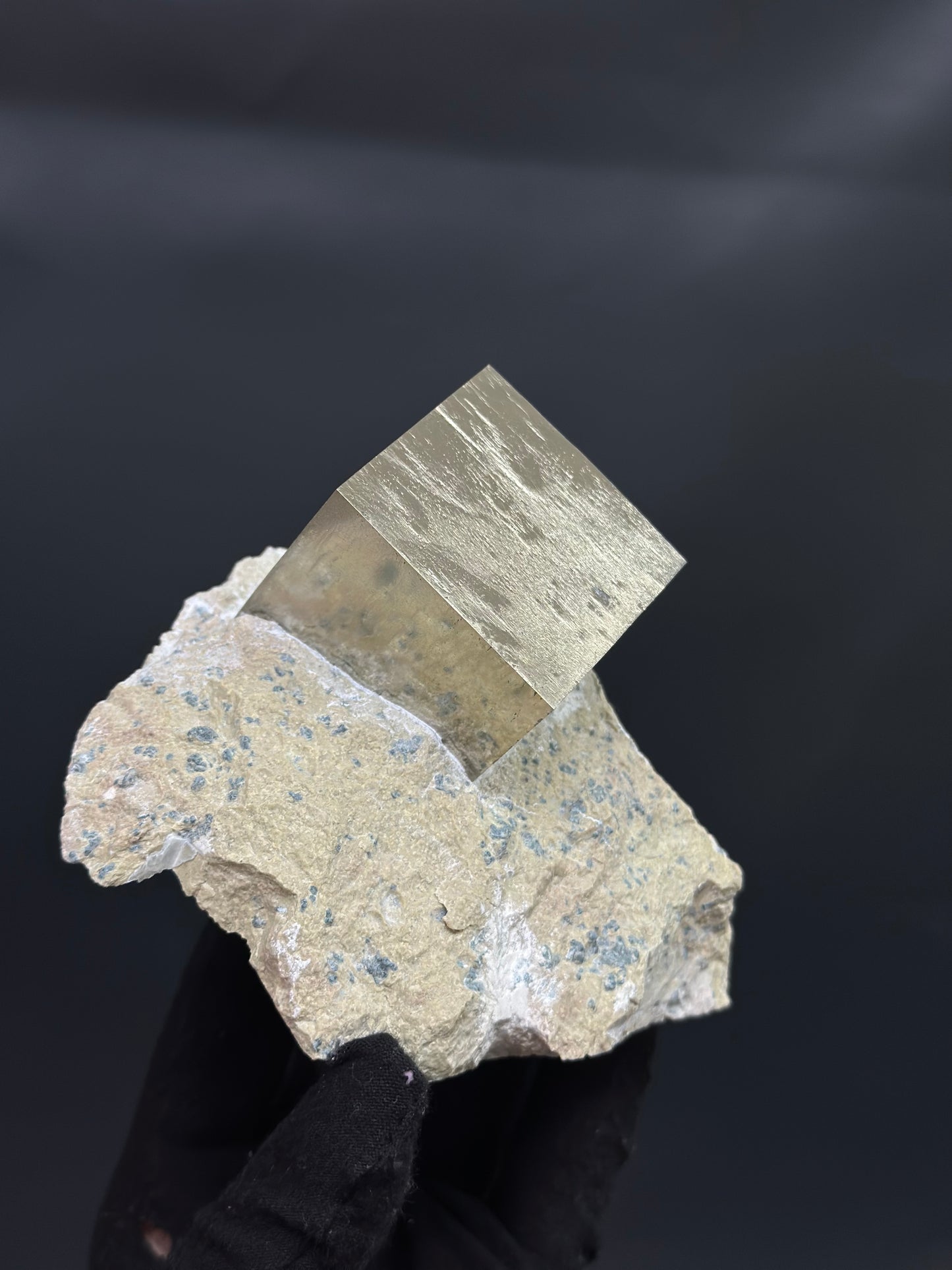 Pyrite on Matrix from Mina Ampliación A Victoria, Navajún, Spain.