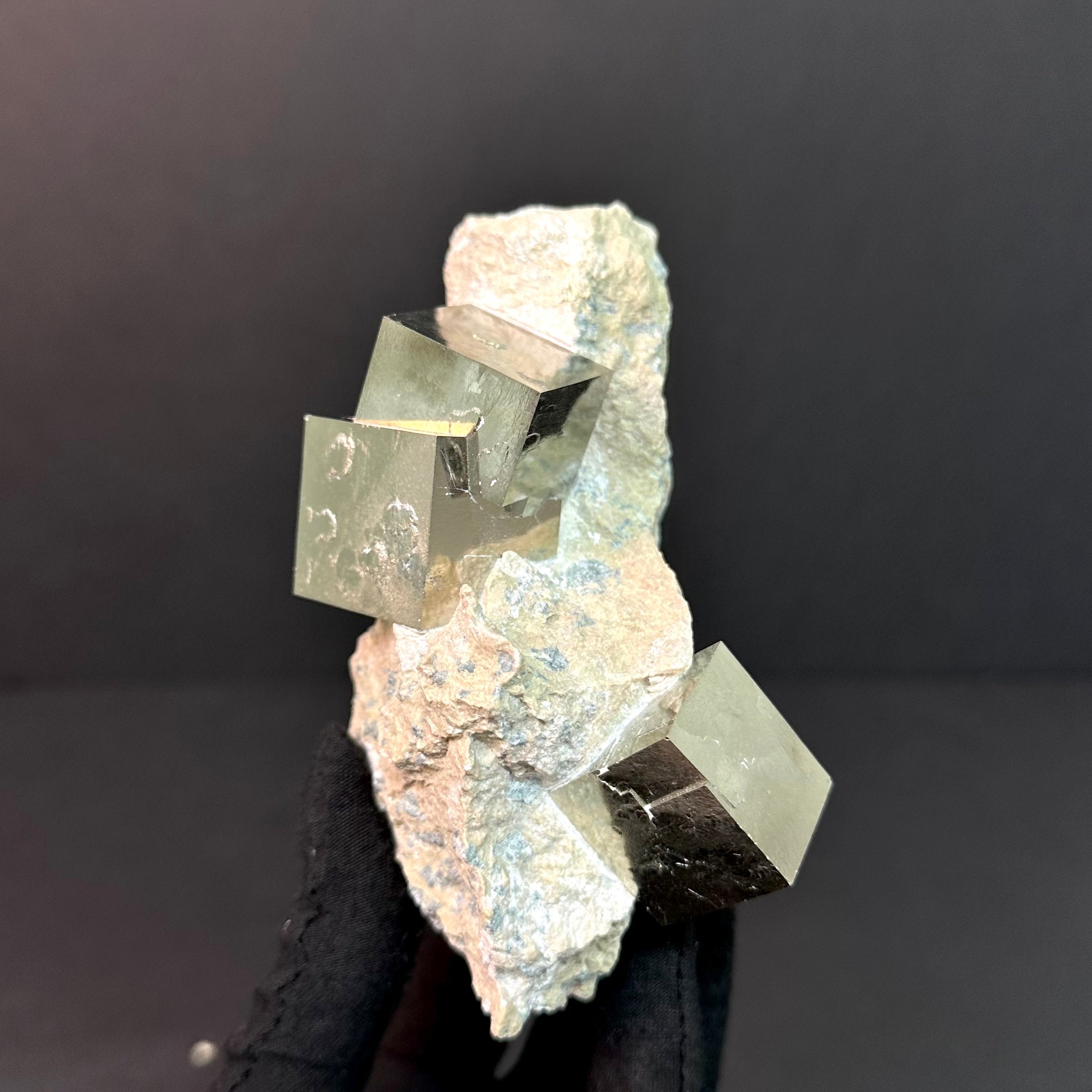 Pyrite on Matrix Specimen from Mina Ampliación A Victoria, Navajún, Spain.