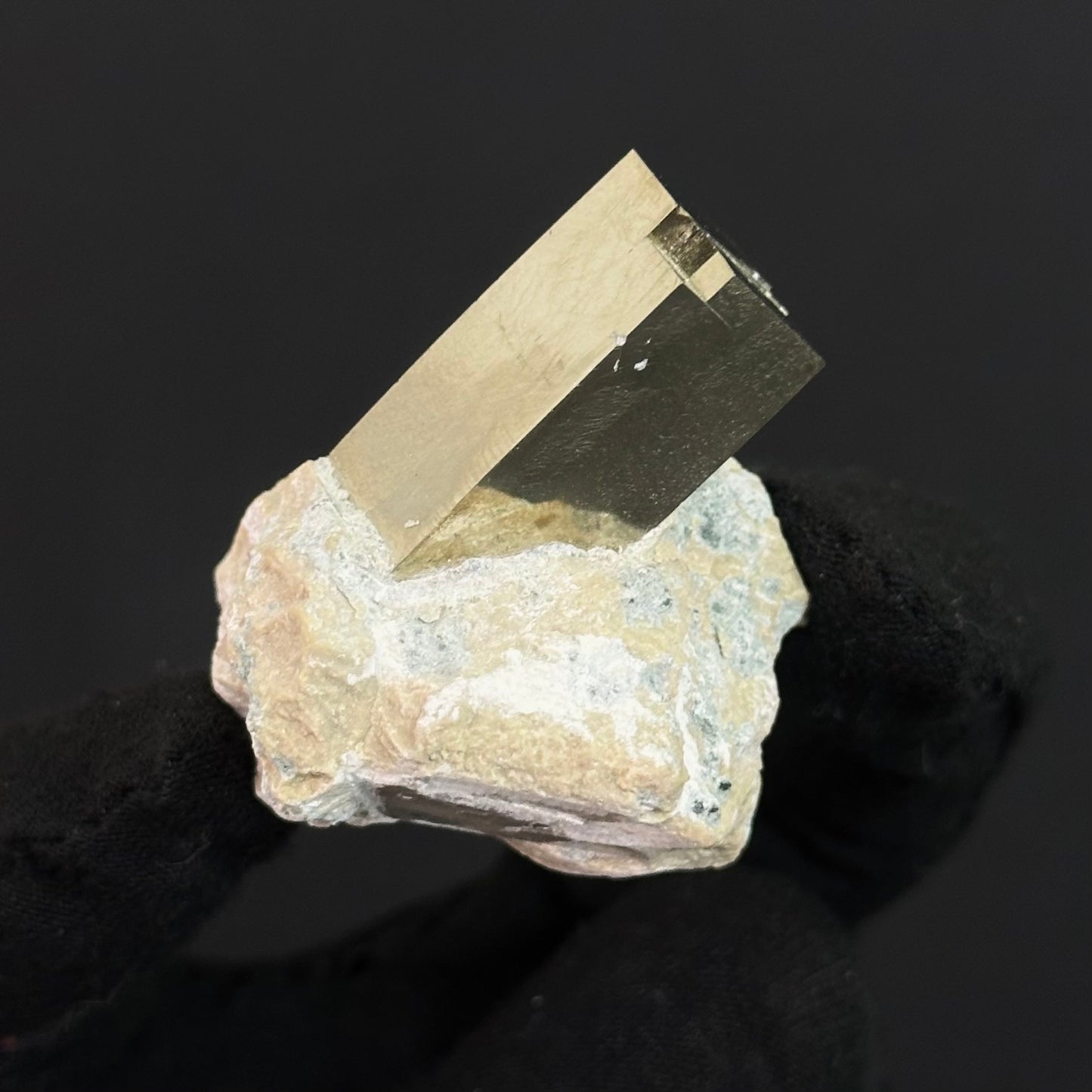 Rectangle on Matrix Pyrite from Mina Ampliación A Victoria, Navajún, Spain.