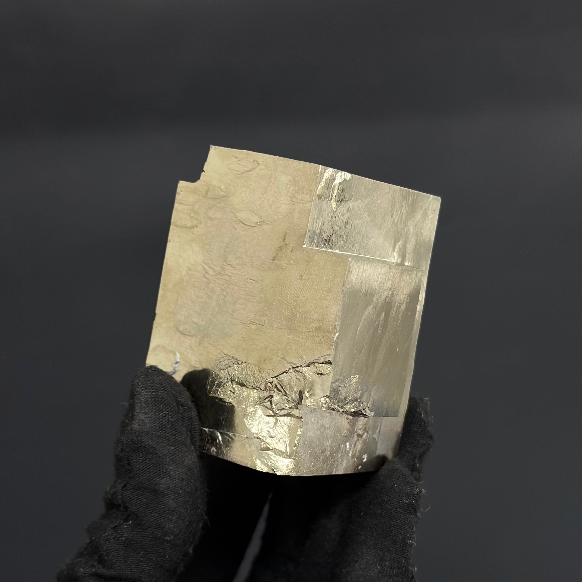 Rectangle Pyrite Specimen from Mina Ampliación A Victoria, Navajún, Spain.