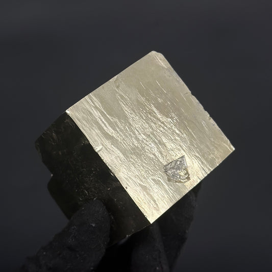 Single Cube Pyrite Specimen from Mina Ampliación A Victoria, Navajún, Spain.