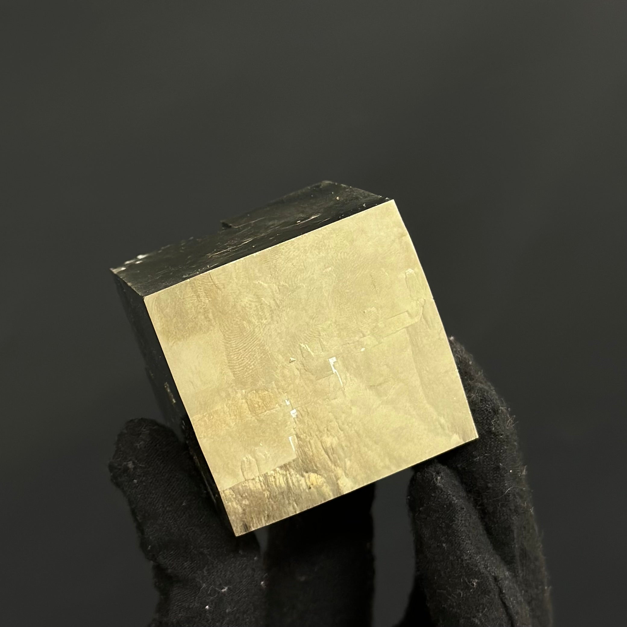 Single Cube Pyrite Specimen from Mina Ampliación A Victoria, Navajún, Spain.