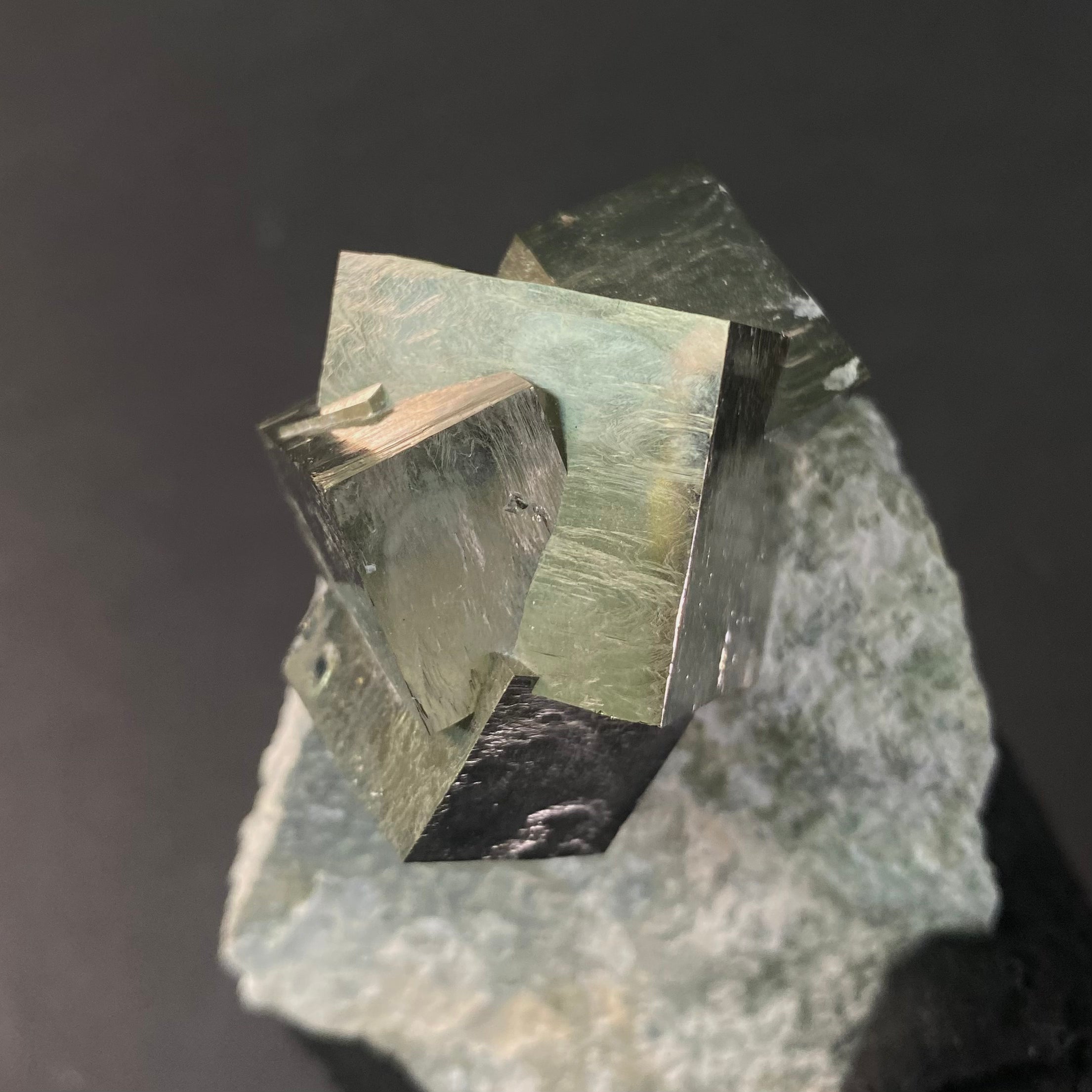 Intergrown in Matrix Pyrite Specimen from Mina Ampliación A Victoria, Navajún, Spain.