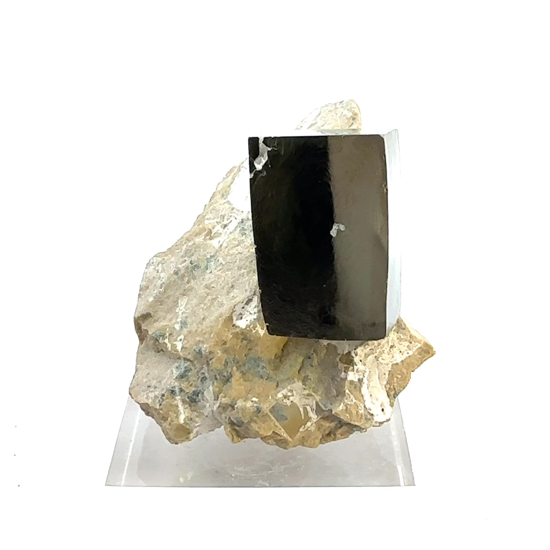 Rectangle on Matrix Pyrite from Mina Ampliación A Victoria, Navajún, Spain.