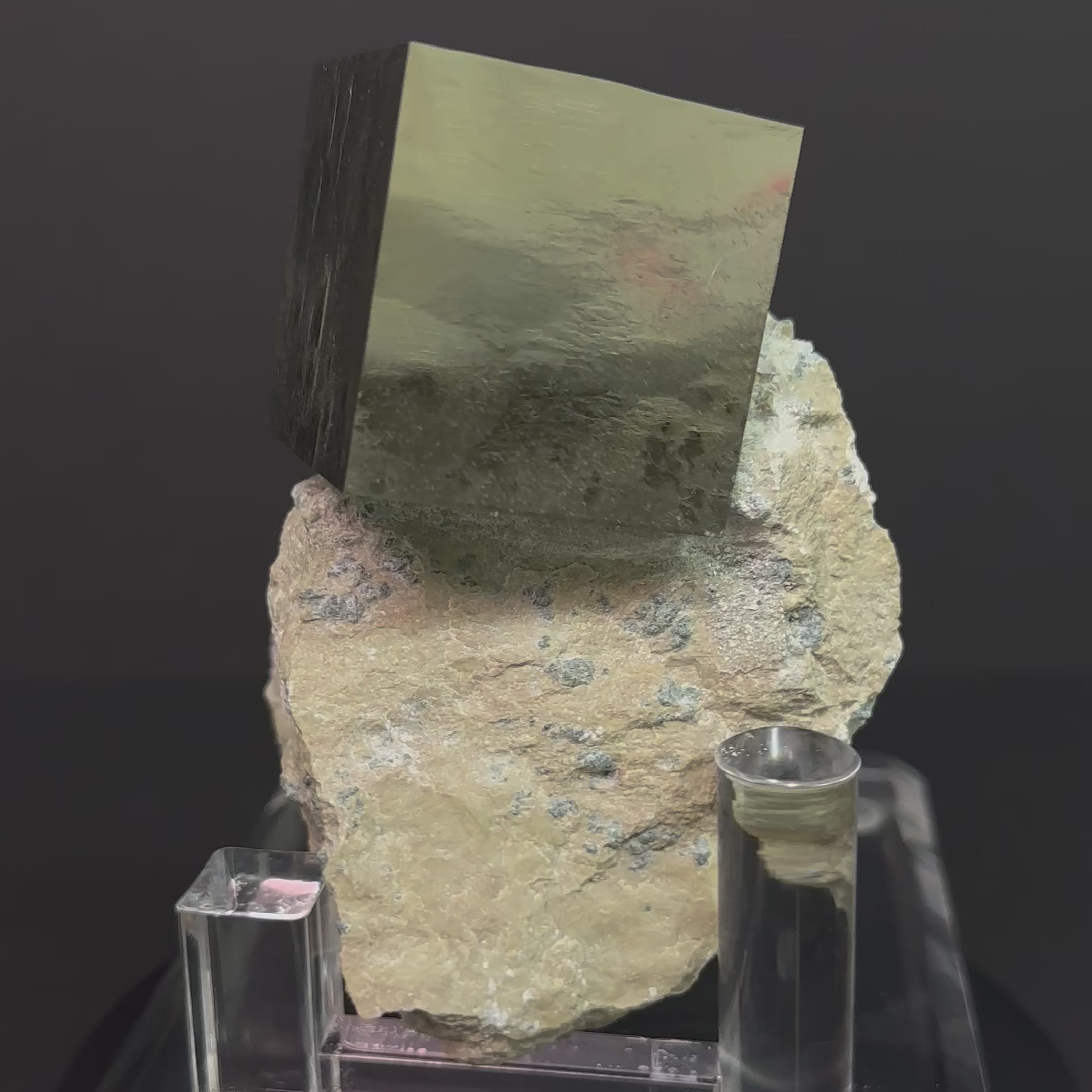 Collection Pyrite Cube on Matrix from Mina Ampliación A Victoria, Navajún, Spain