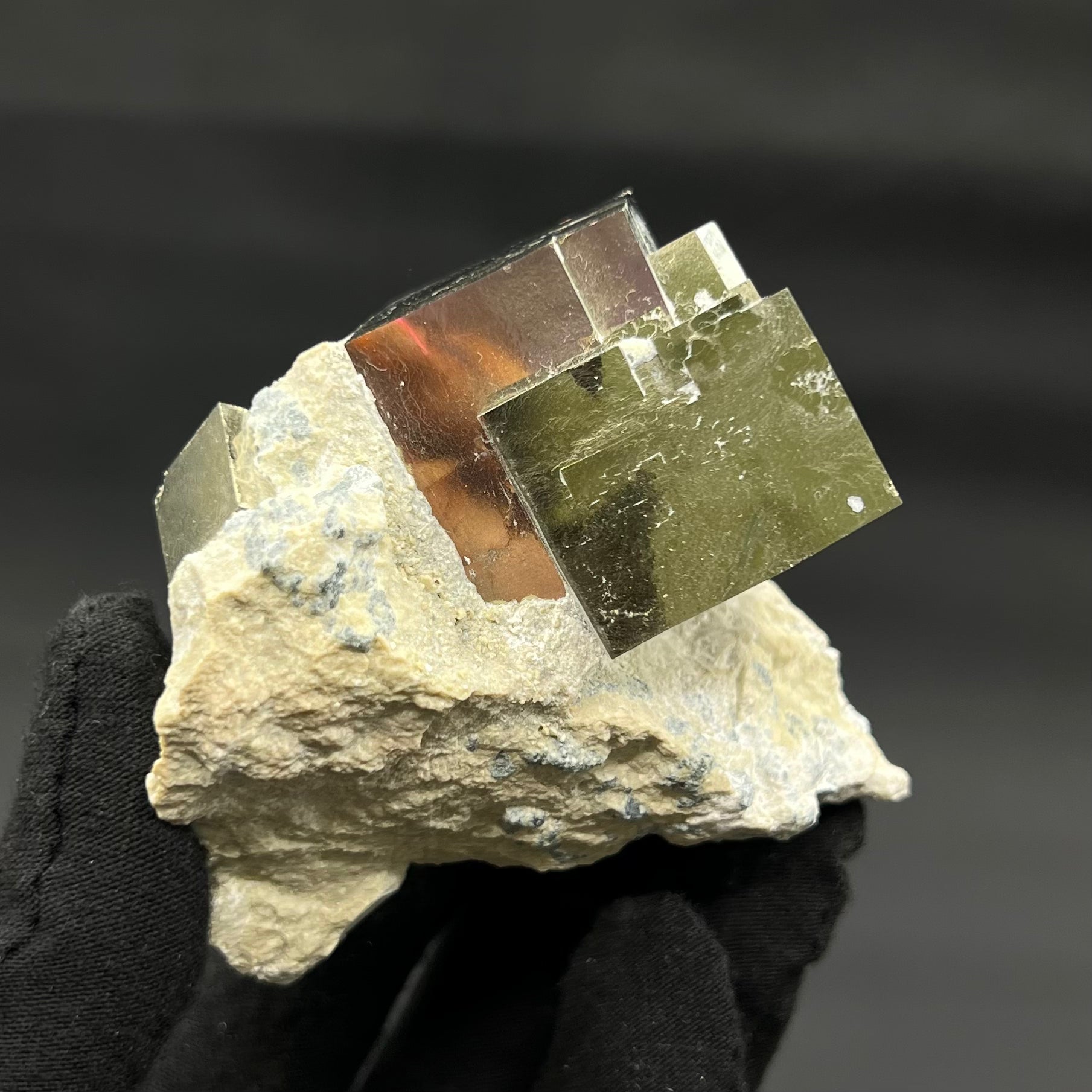 Pyrite on Matrix from Mina Ampliación A Victoria, Navajún, Spain