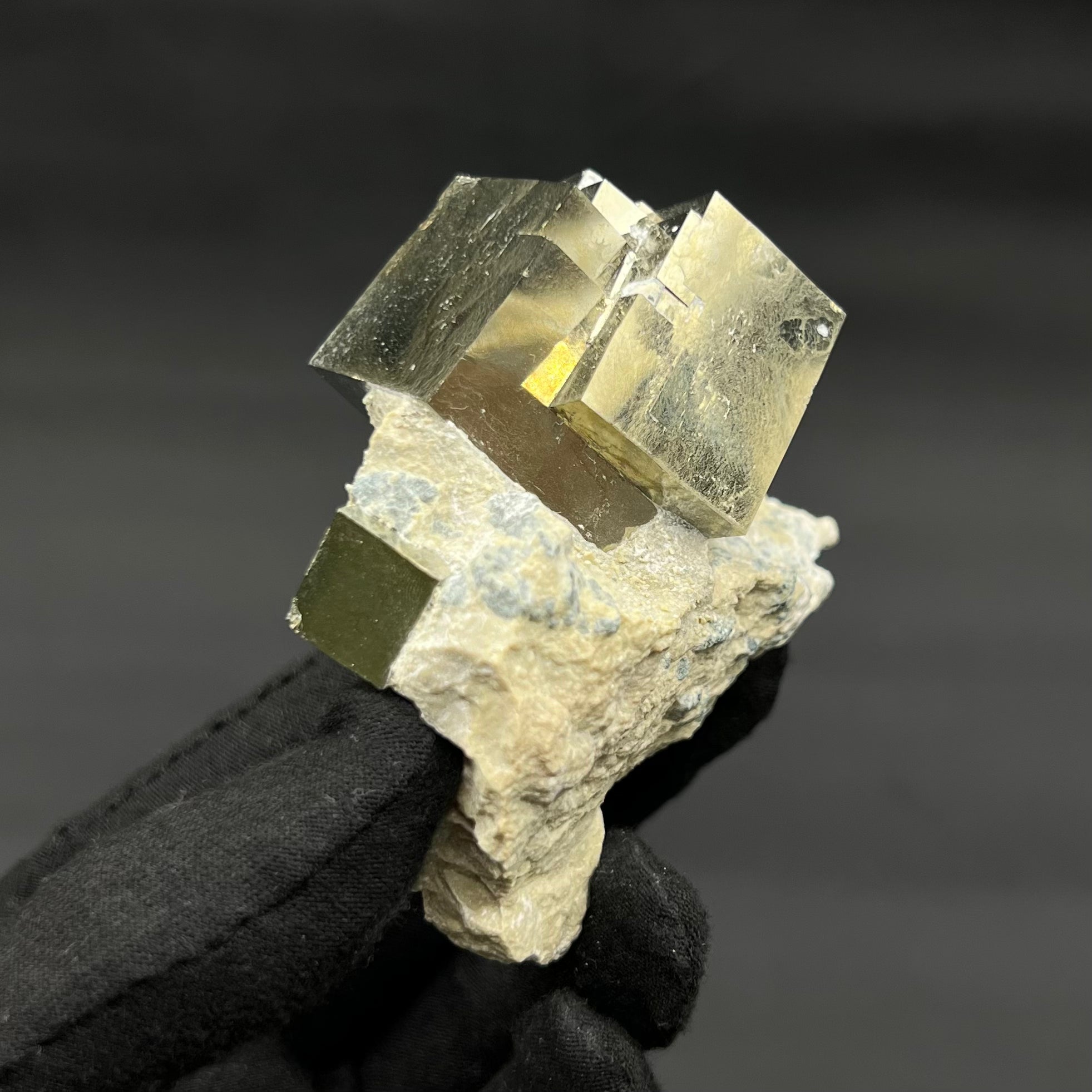 Pyrite on Matrix from Mina Ampliación A Victoria, Navajún, Spain