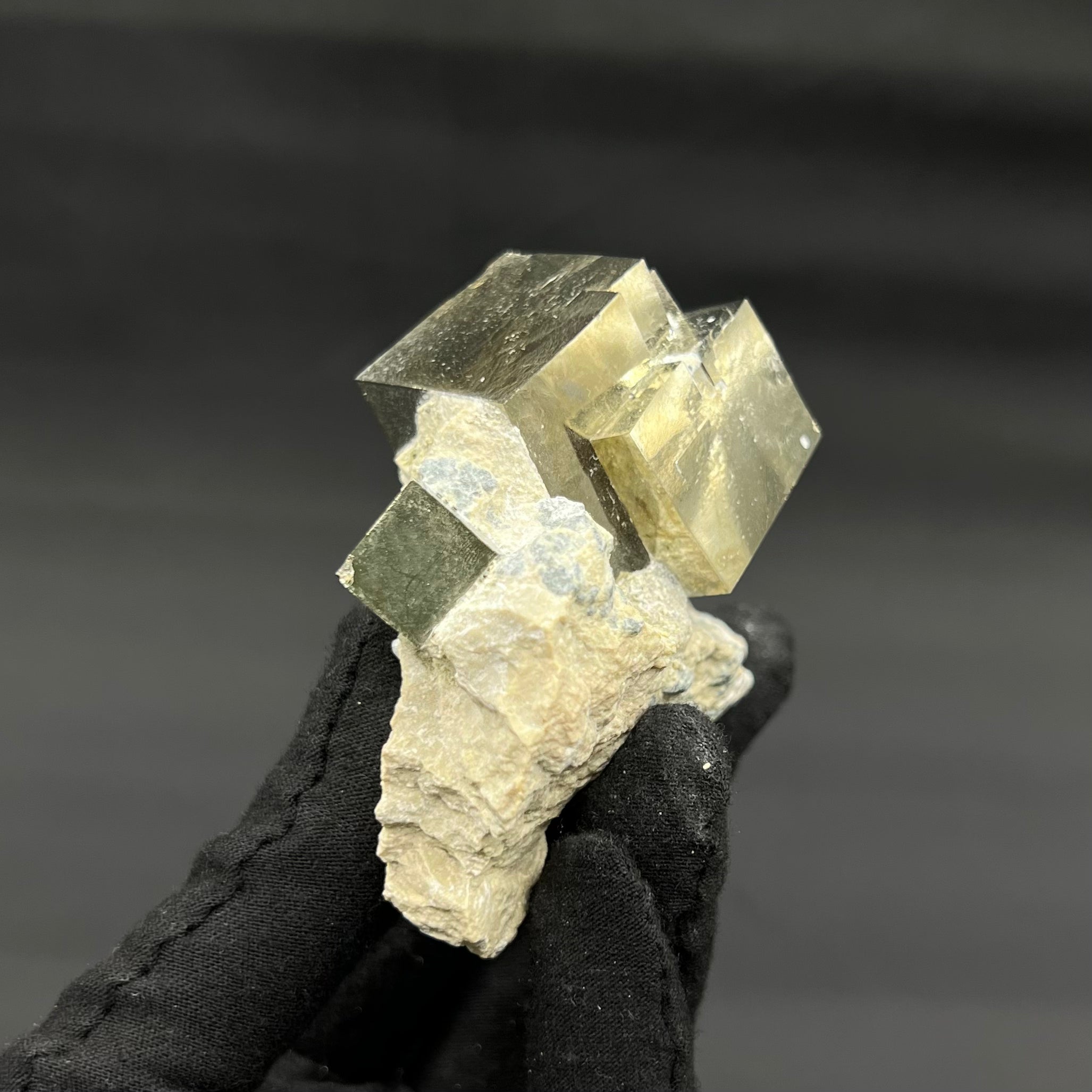 Pyrite on Matrix from Mina Ampliación A Victoria, Navajún, Spain