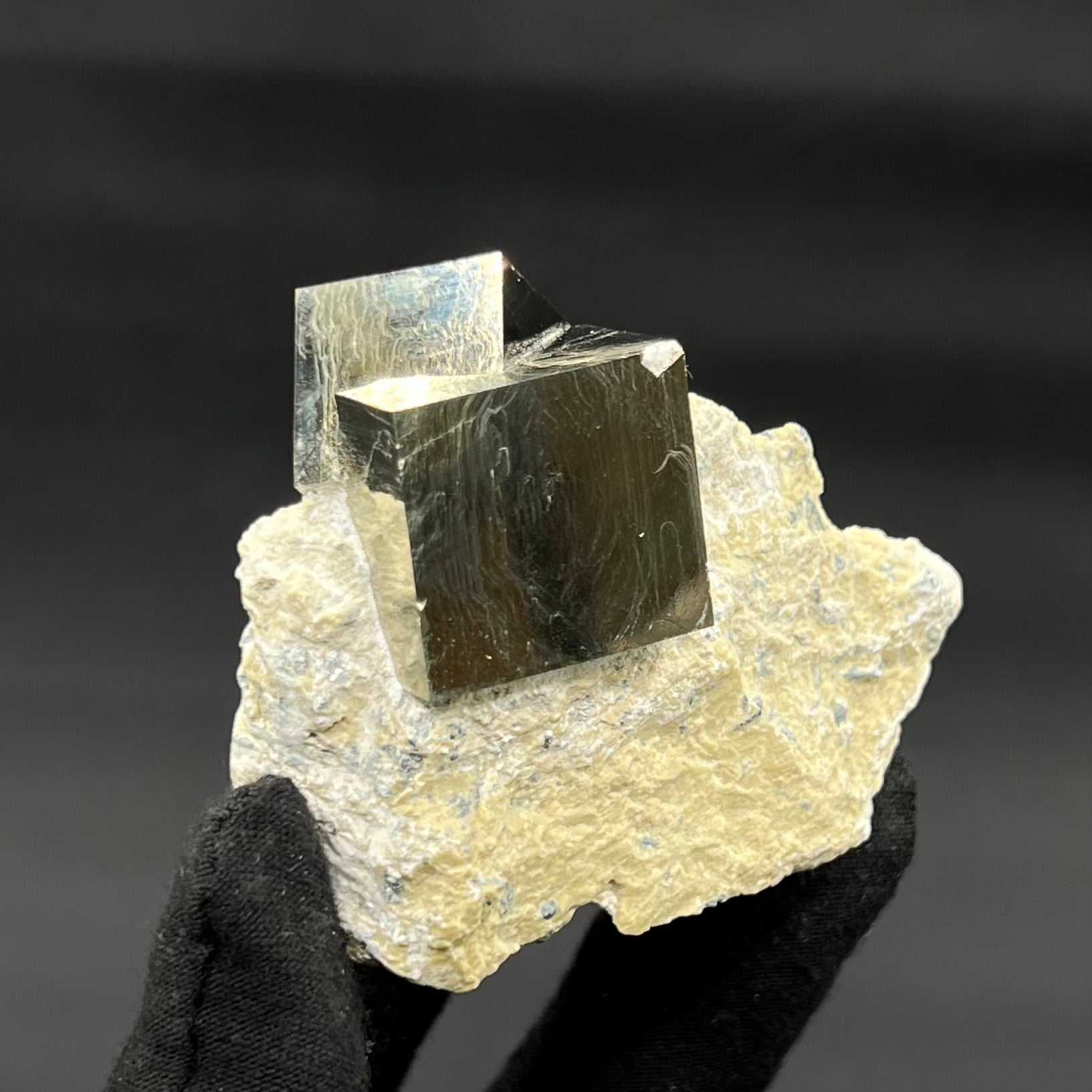 Pyrite on Matrix from Mina Ampliación A Victoria, Navajún, Spain.